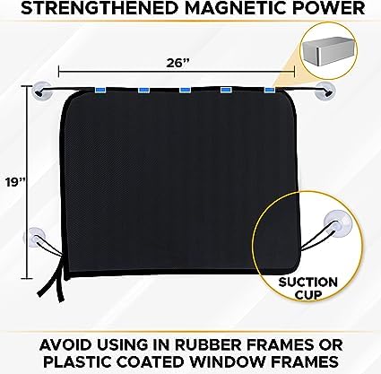 Durable Magnetic Car Sun Shade for Baby with UV and heat protection for side windows