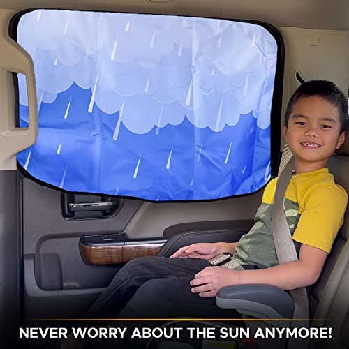 Magnetic Side Window Sunshade 2 Pack with Privacy Blackout