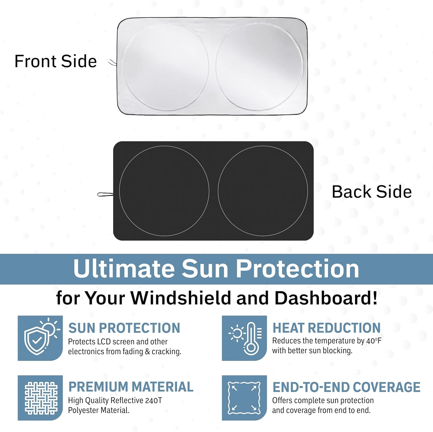 Foldable Windshield Sun Shade for Car – Keeps Interior Cool and Blocks Harmful UV Rays
