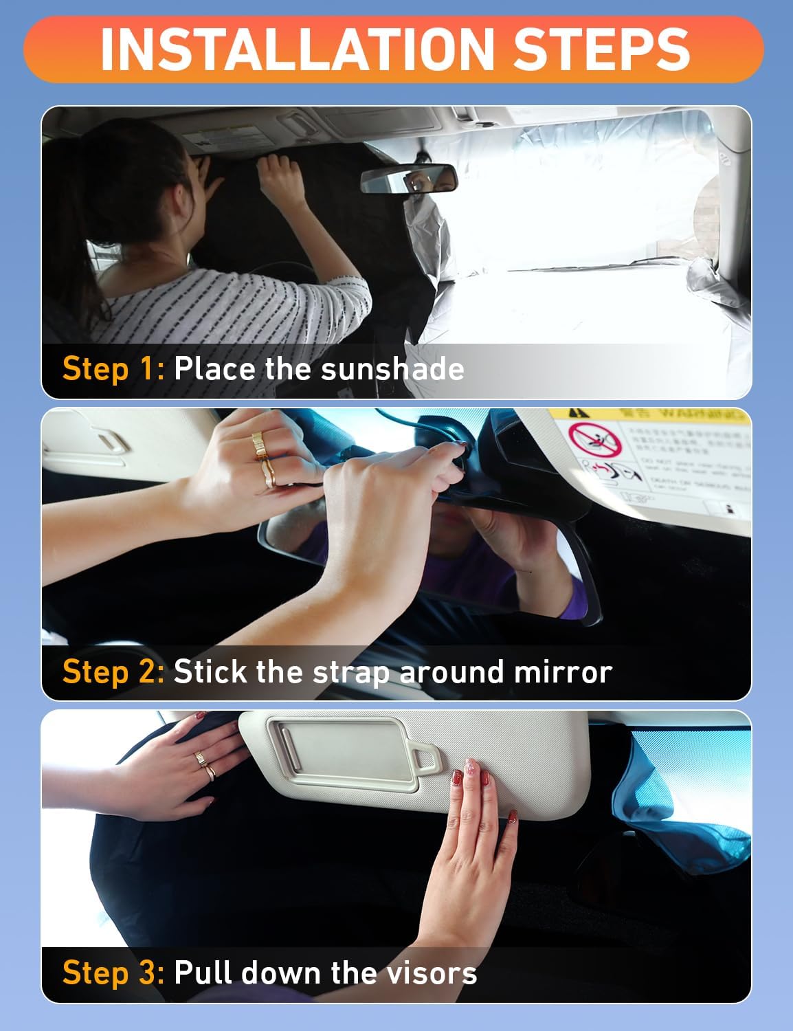 EcoNour Windshield Sunshade for Mini Cooper F55 2014–2024 | Foldable Car Windshield Sun Shade, UV & Heat Protection