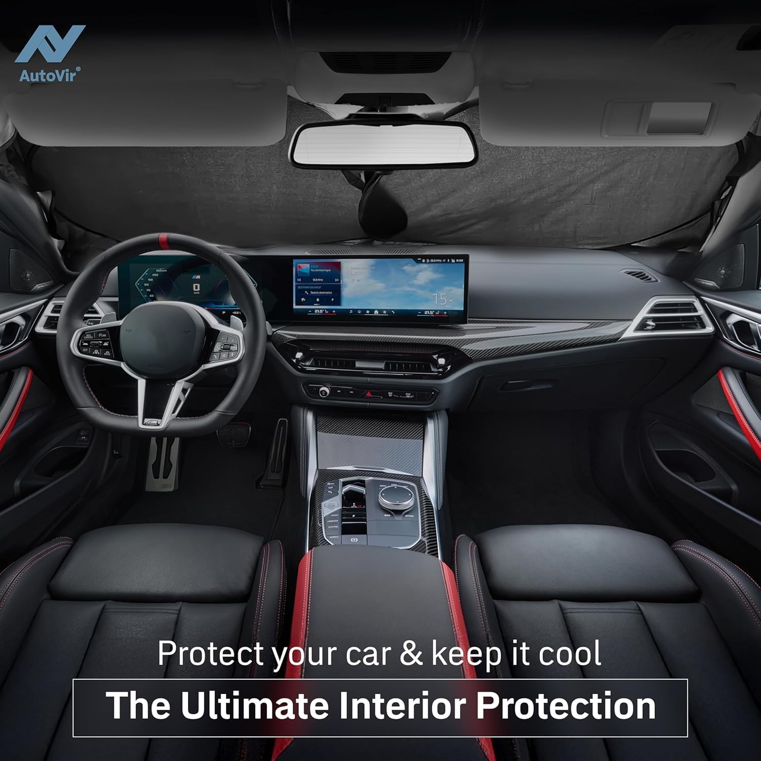 Foldable Windshield Sun Shade for Car – Universal Fit 64"x32" for Sedans, SUVs & Trucks