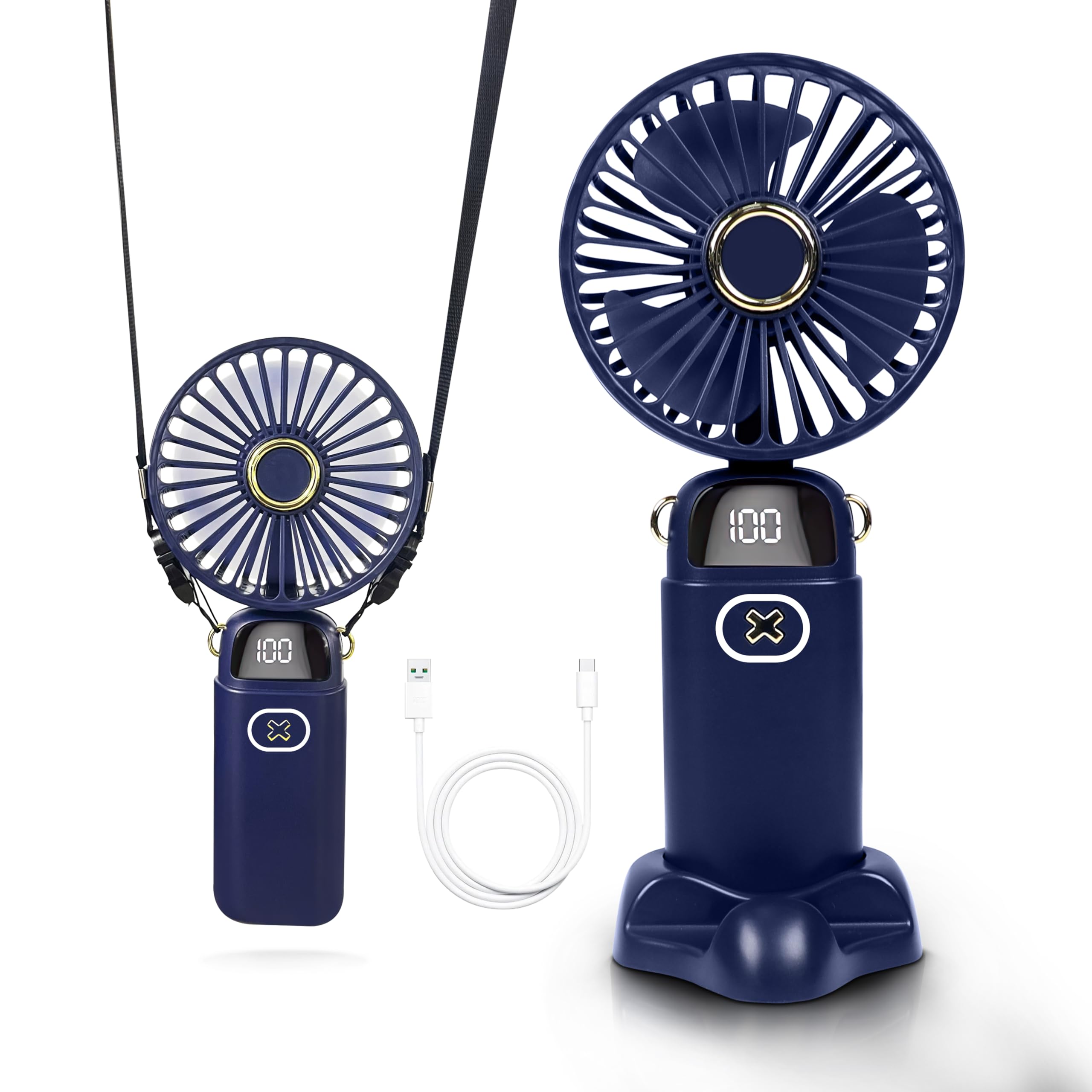Portable Handheld Fan – EcoNour USB Rechargeable Mini Fan with 5 Speeds
