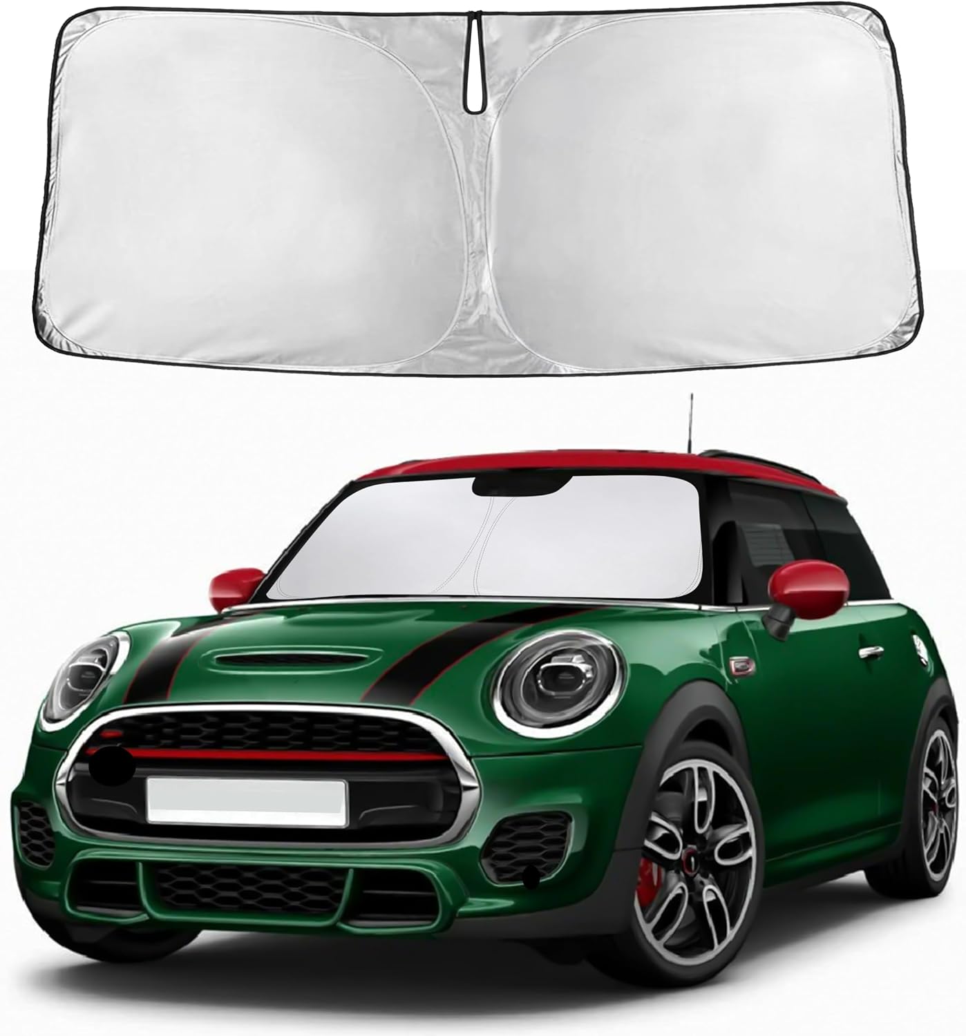 EcoNour Windshield Sunshade for Mini Cooper F55 2014–2024 | Foldable Car Windshield Sun Shade, UV & Heat Protection