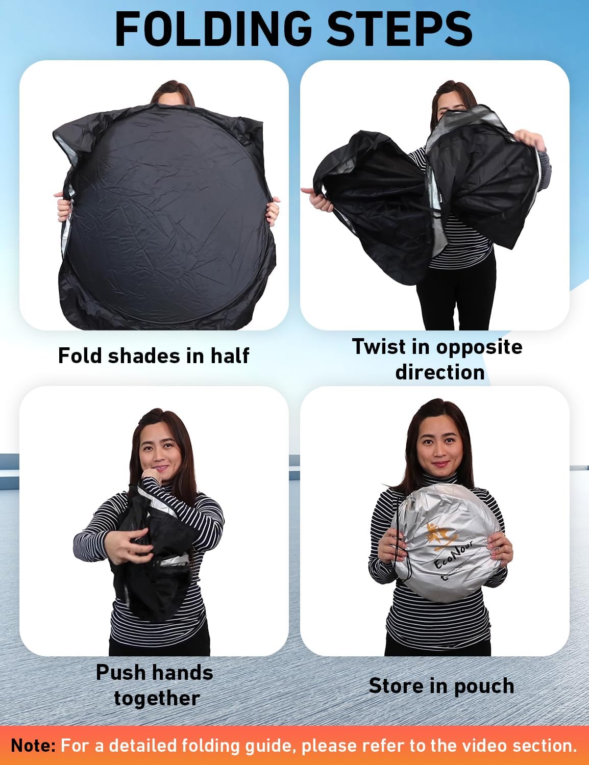 EcoNour Windshield Sunshade for Mini Cooper F55 2014–2024 | Foldable Car Windshield Sun Shade, UV & Heat Protection