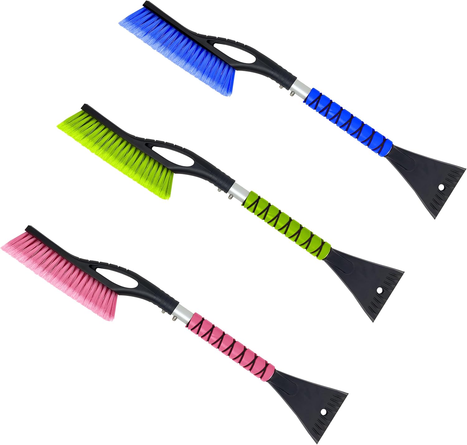 27" Snow Brush and Ice Scrapers for Car Windshield – 3 Pack Winter Car Accessories