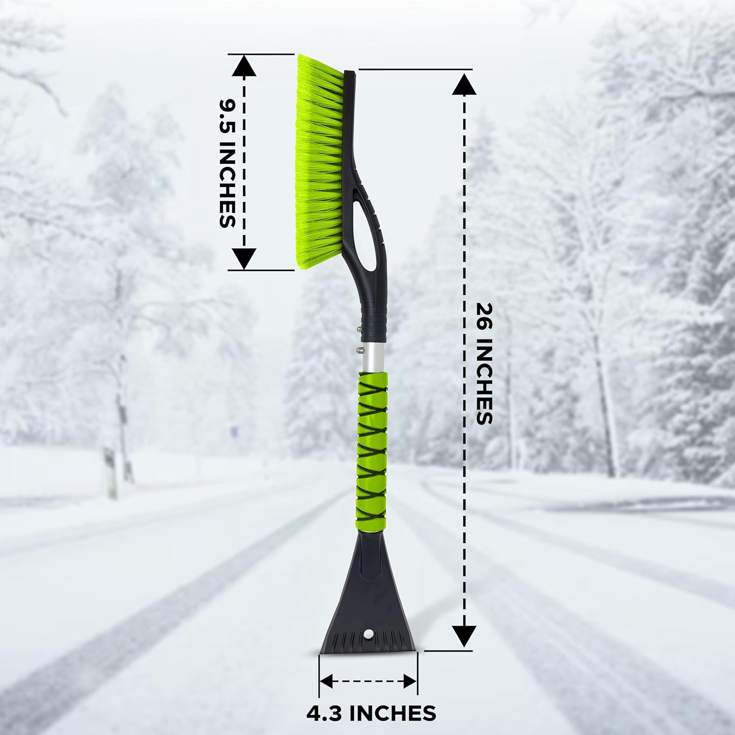 Heavy-Duty Car Snow Brush & Ice Scraper for Car Windshield 27" (2 Pack) | EcoNour