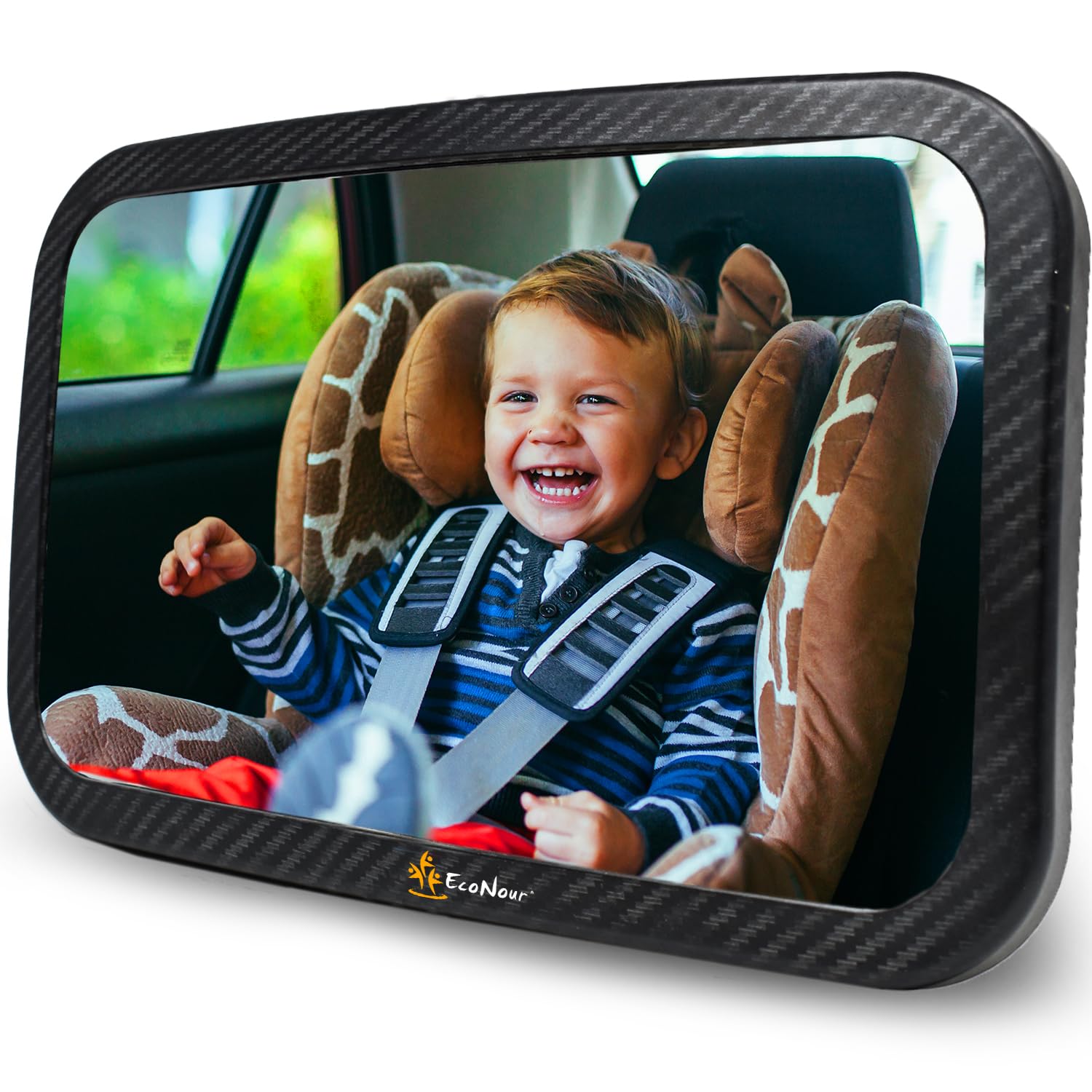 EcoNour baby car mirror 11.5"x7.5" for rear-facing infants