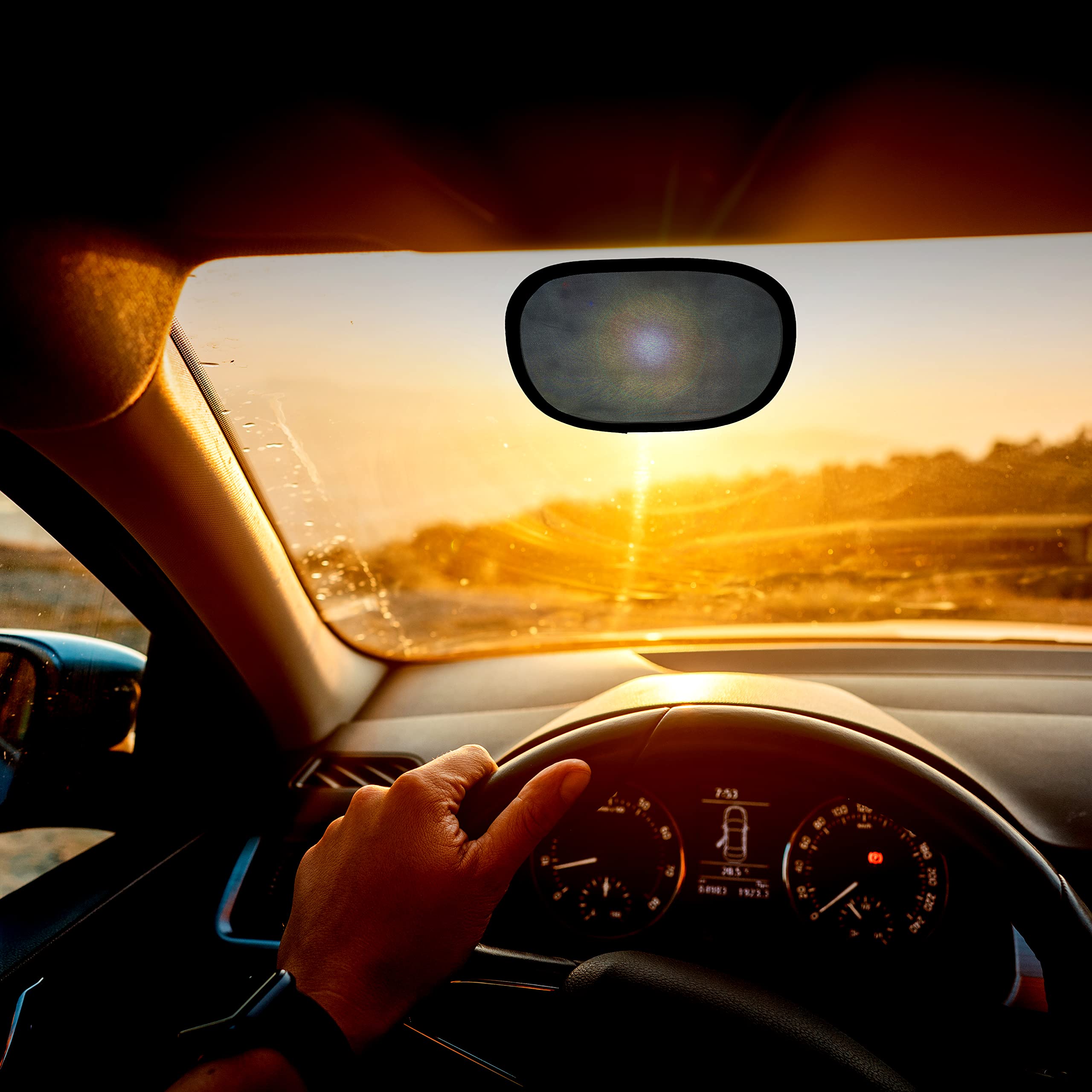 EcoNour Miniature Static Cling Window Shade for Car Windshield
