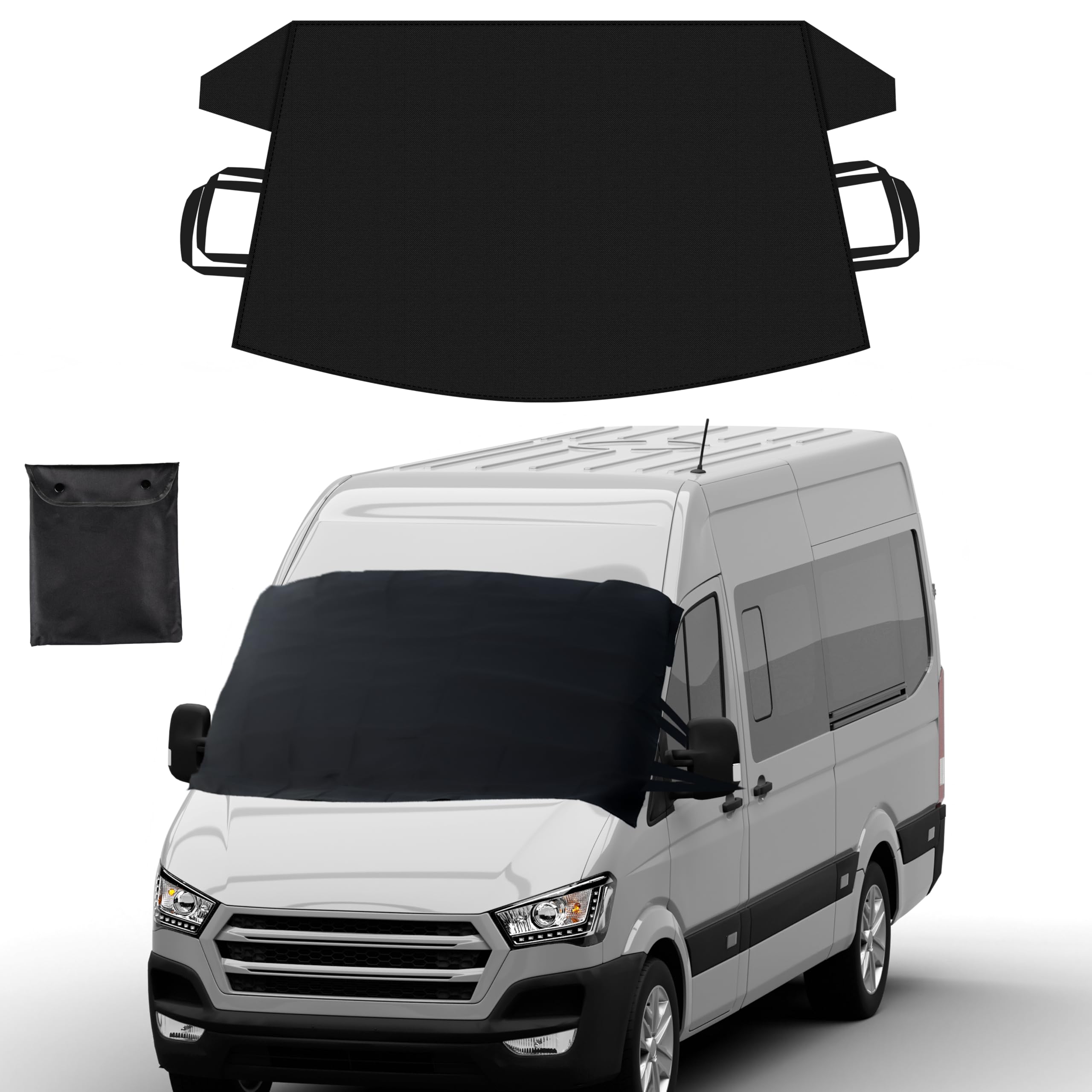 EcoNour Windshield Snow Cover XX-Large (78"x45") for cars, vans, and MPVs.