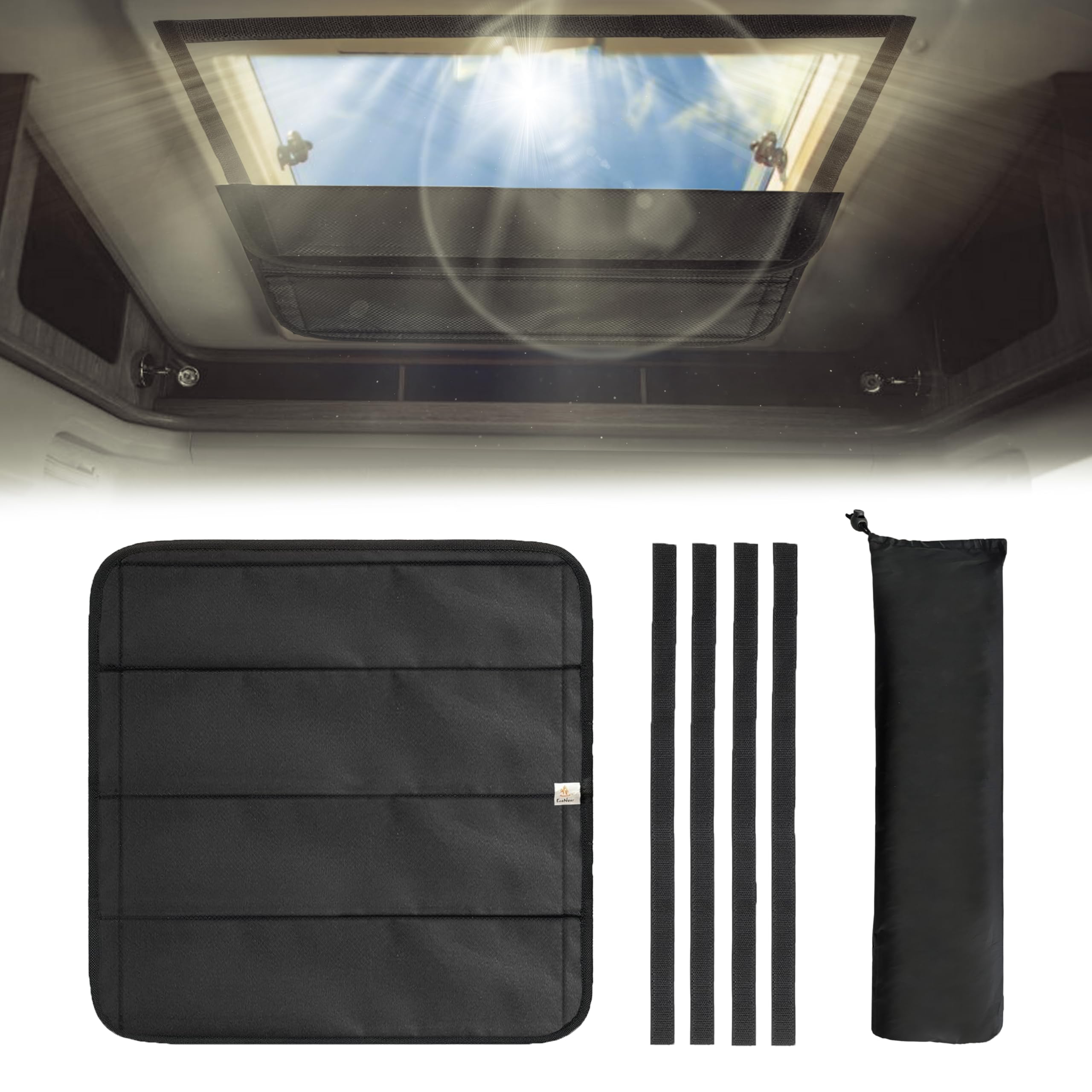 EcoNour RV Skylight Window Shade 16.25"x16.25" for camper trailers