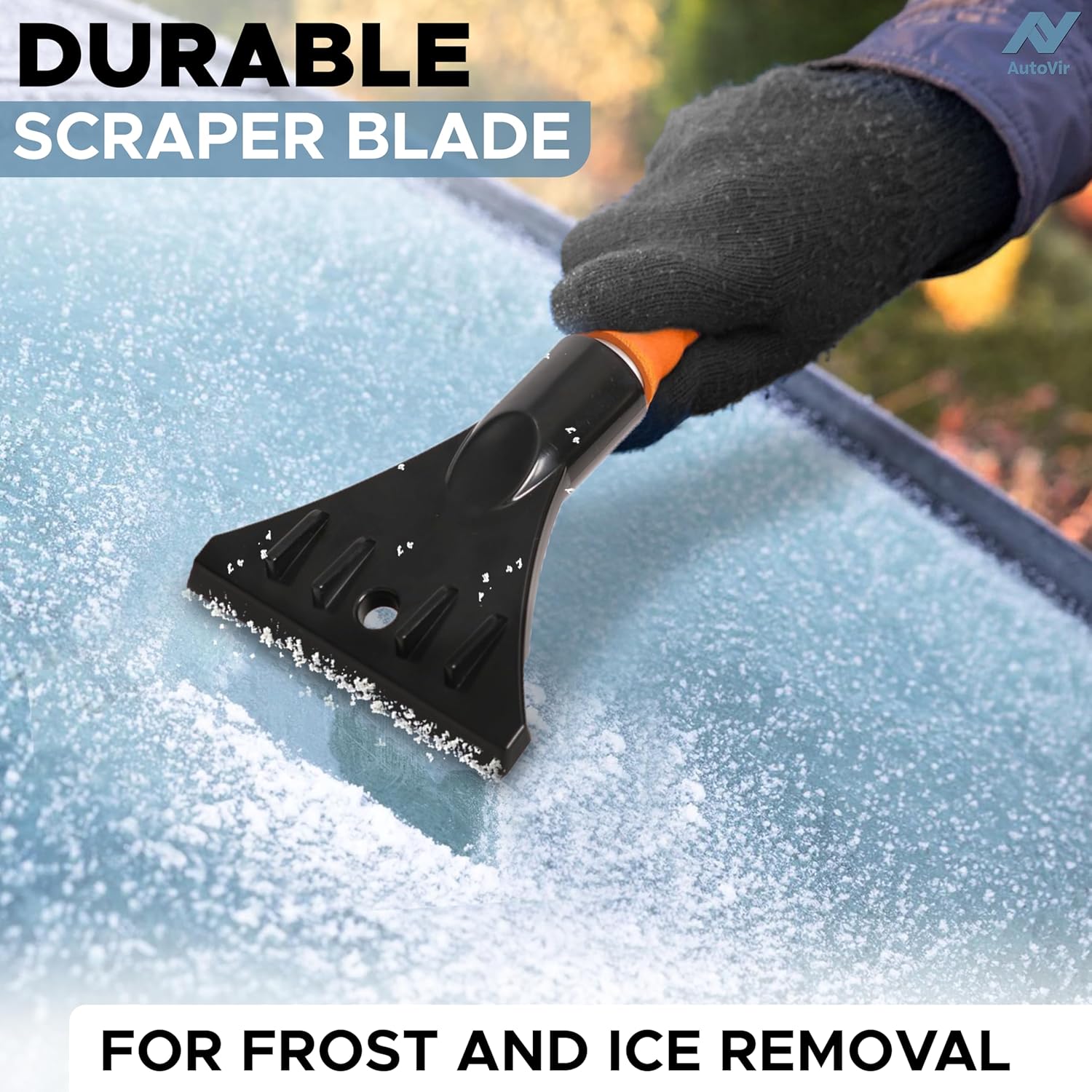 EcoNour 17" Snow Brush & Ice Scraper for Car Windshield – Easy-to-Use Snow and Ice Remover