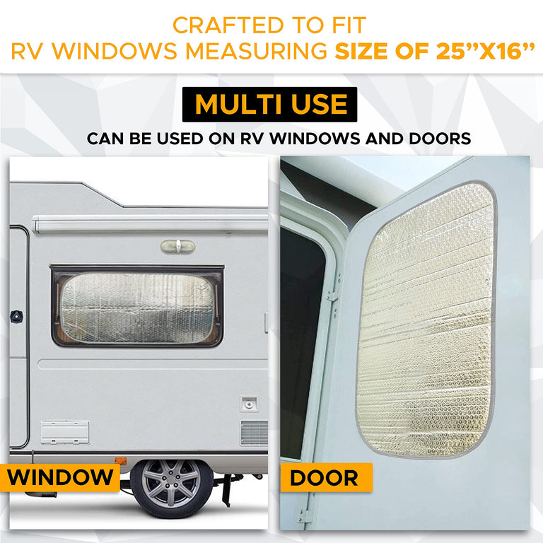 EcoNour RV Window Shade foldable trailer window cover with UV protection