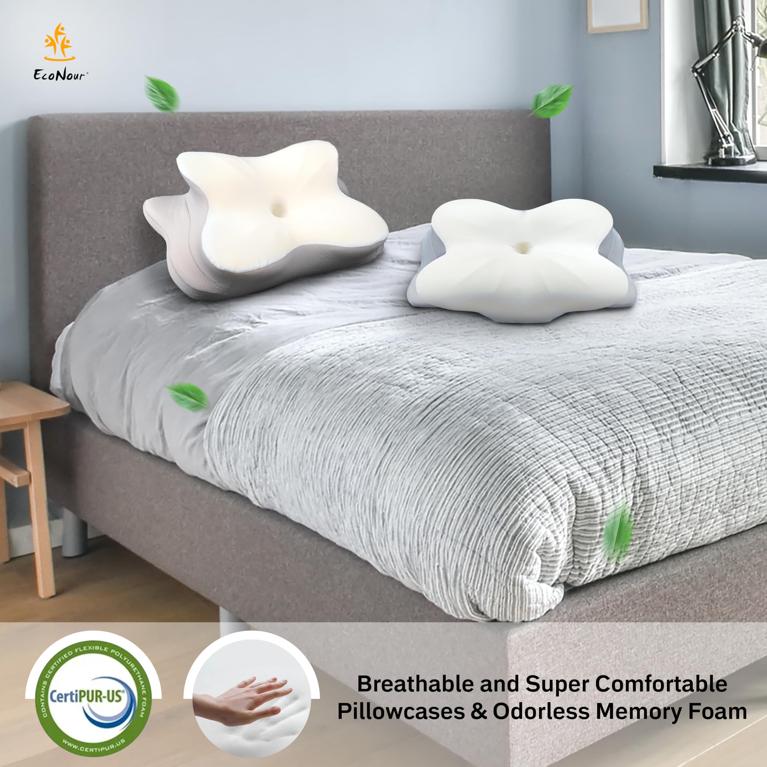 EcoNour Cervical Neck Pillow for sleeping and relaxation