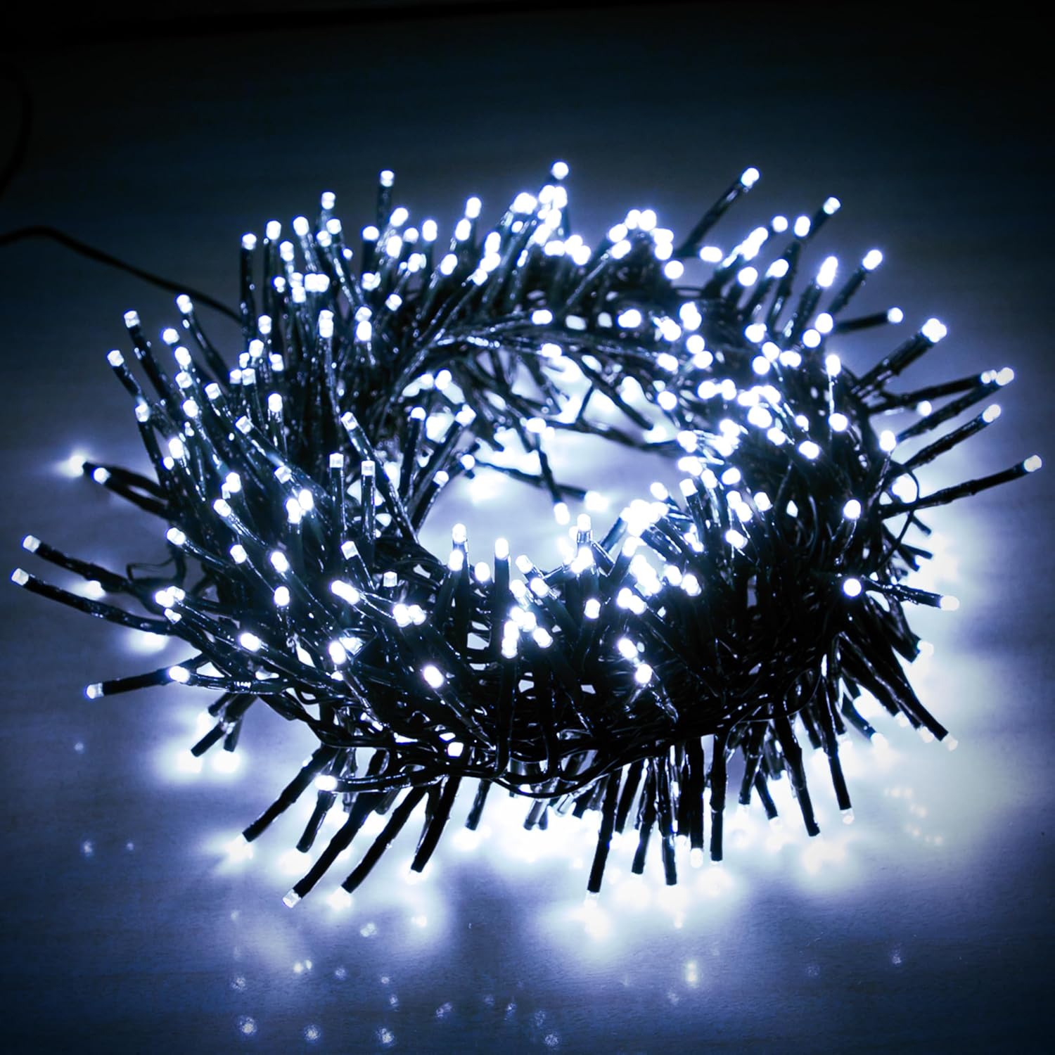 EcoNour 115Ft 2000 LED Cluster Twinkle Lights for Christmas Tree, 8 Modes String Lights for Decoration with Timer and Memory Function, Elegant Cool White Fairy Lights for Magical Home & Indoor