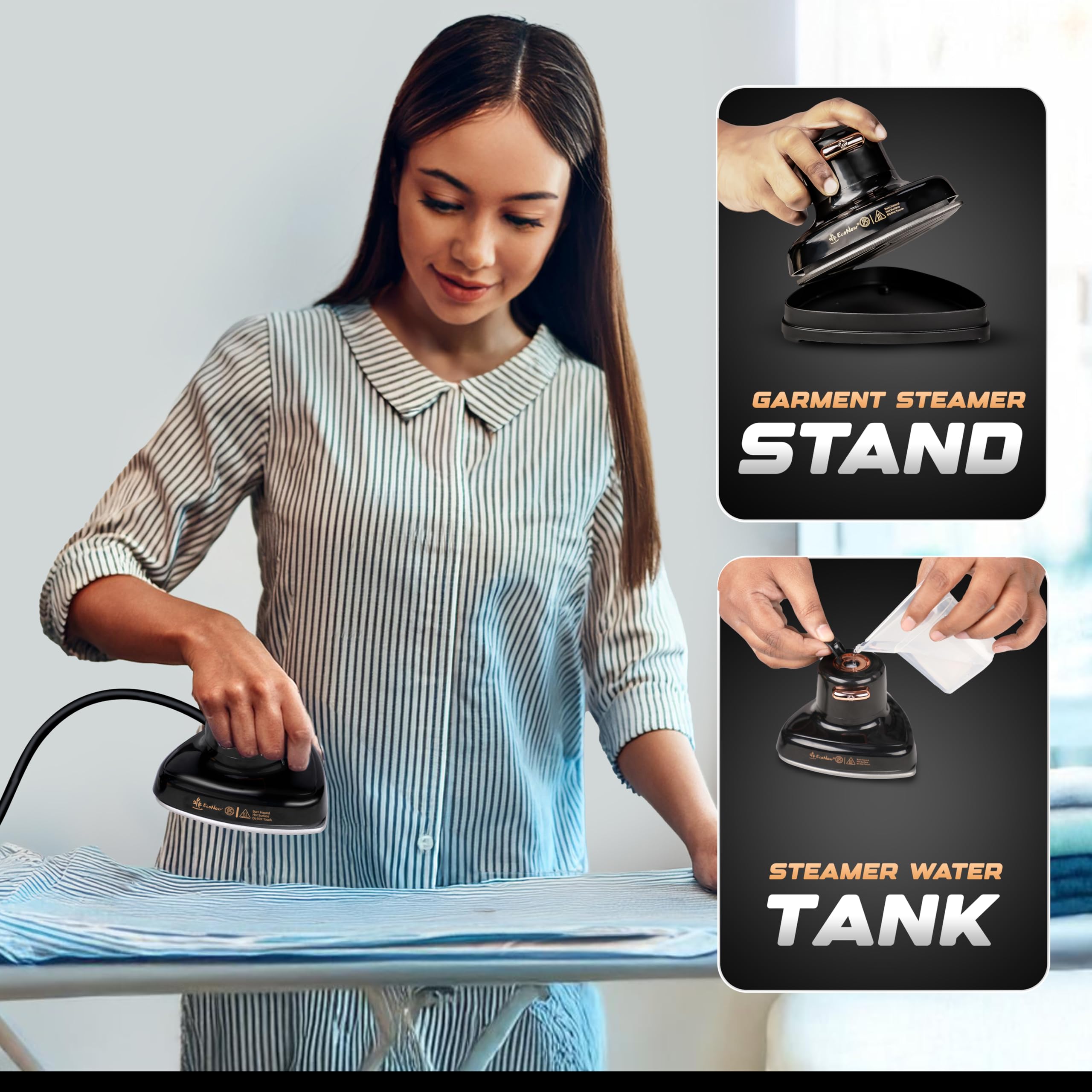 Mini Travel Iron & Steamer – Compact Iron & Steamer for Clothes and Handcraft Projects