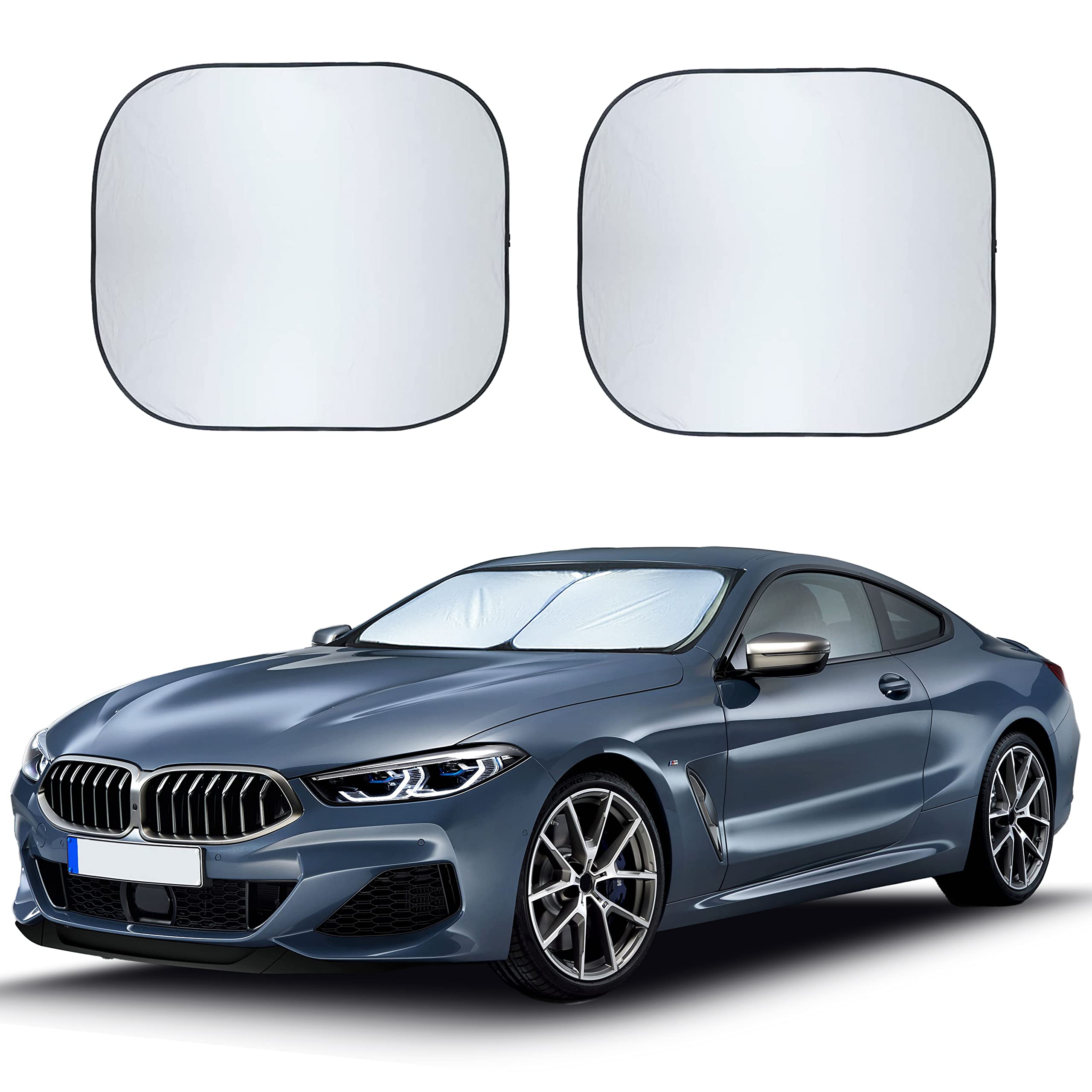 2-Piece Car Windshield Sunshade | EcoNour Small 23.5"x29" UV & Heat Protection