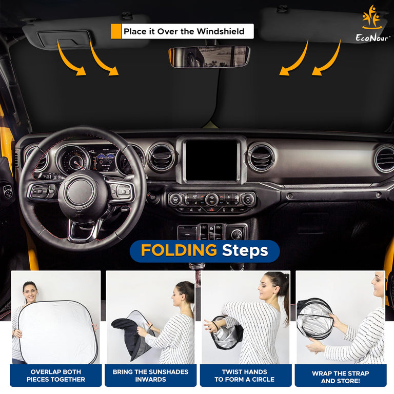 Jeep Windshield Sunshade | EcoNour X-Small 18