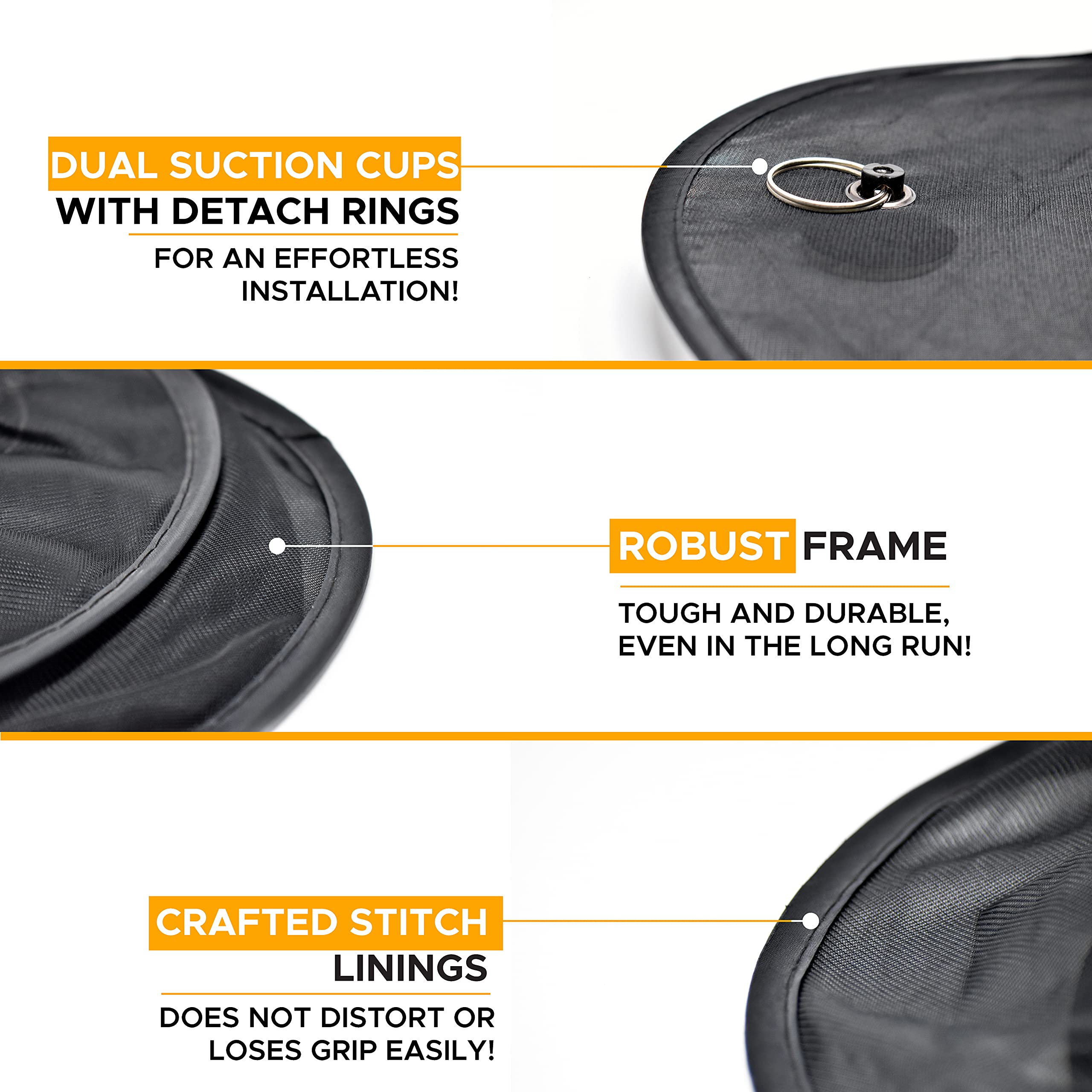 EcoNour Small Rear Window Sun Shade for full coverage
