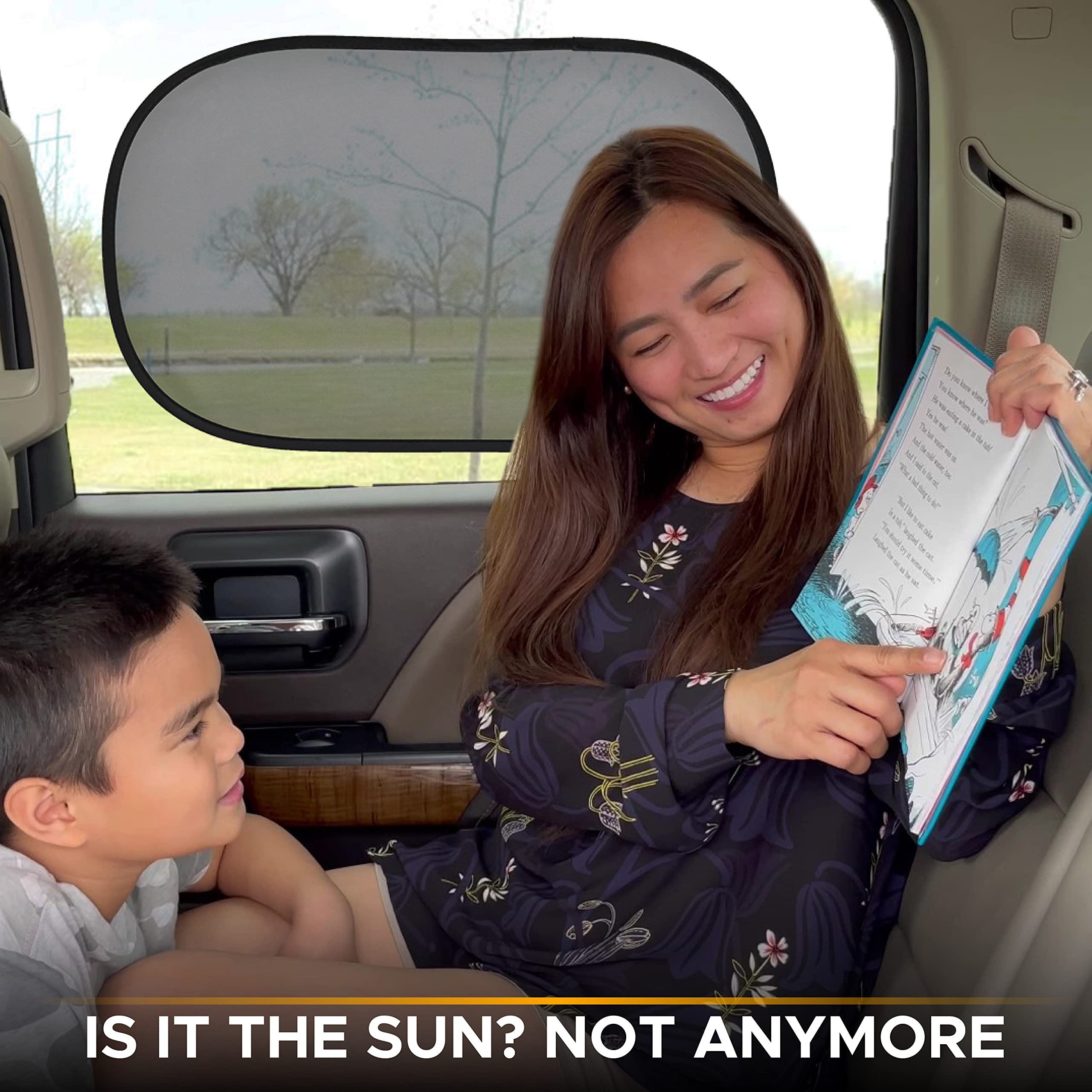 Car Window Shades for Baby (20"x12") | EcoNour UV & Heat Blocking Car Accessories