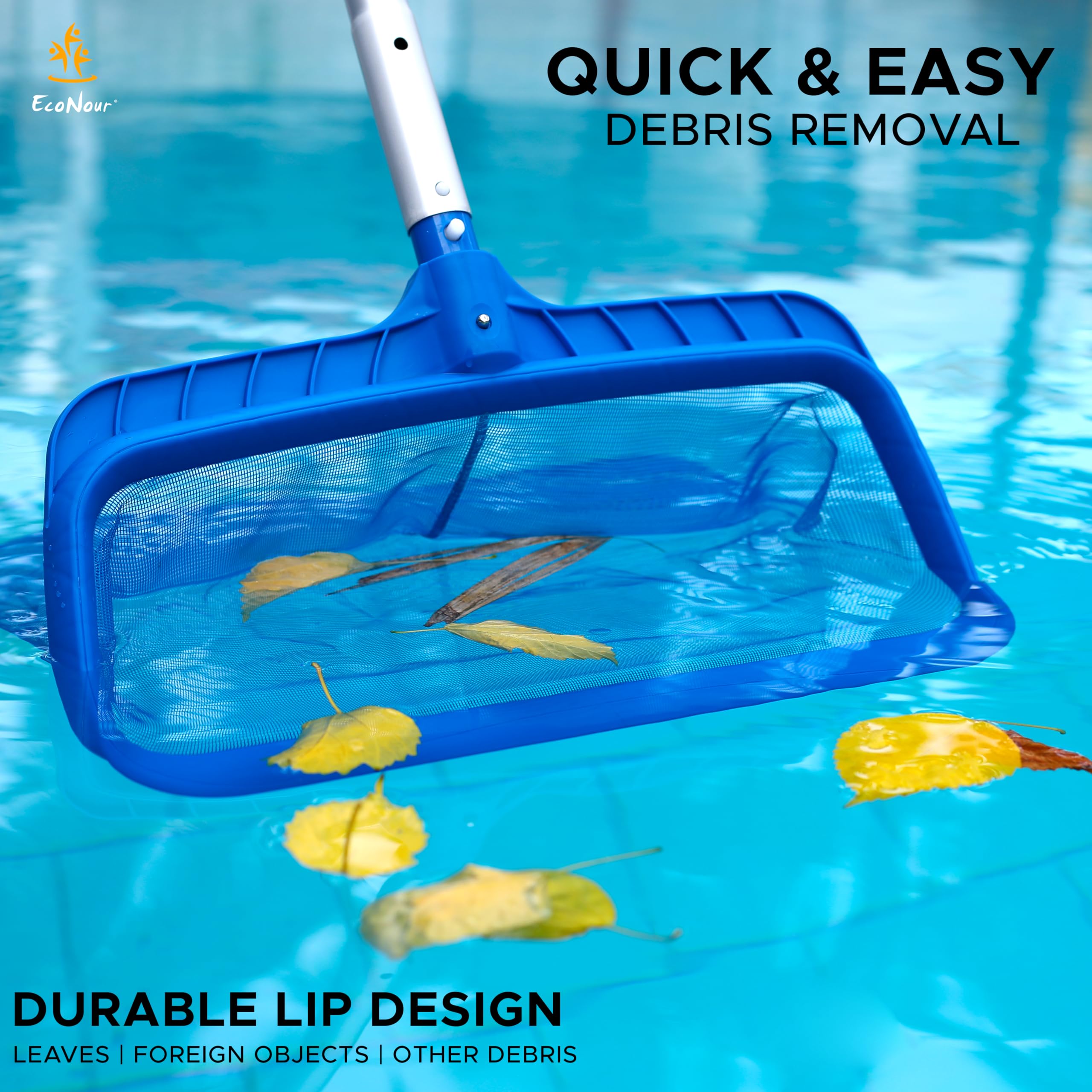 Pool Skimmer Net for Cleaning Leaves & Debris in Swimming Pools