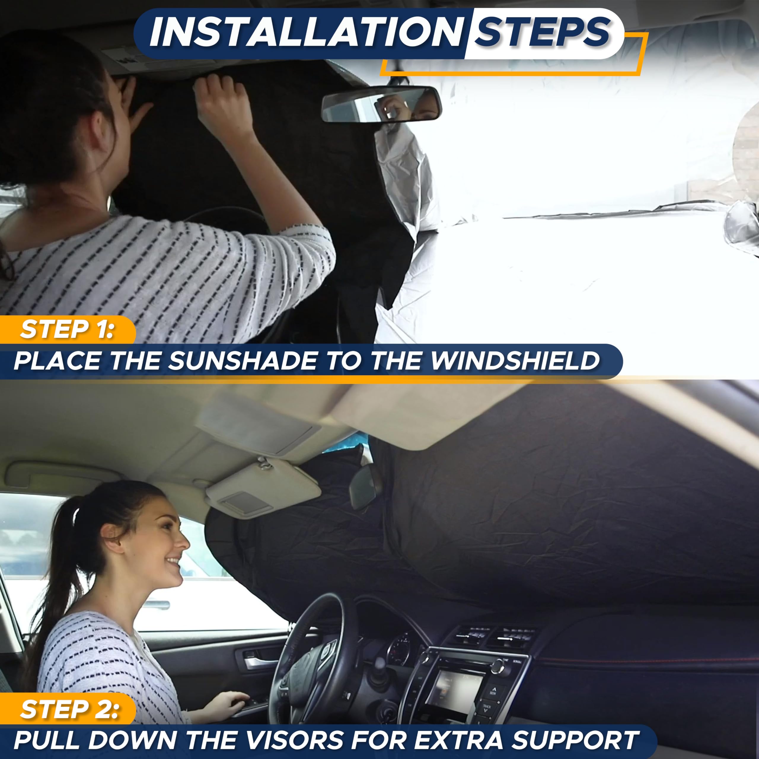Car Shade Front Windshield – EcoNour Automotive Interior Sun Protection