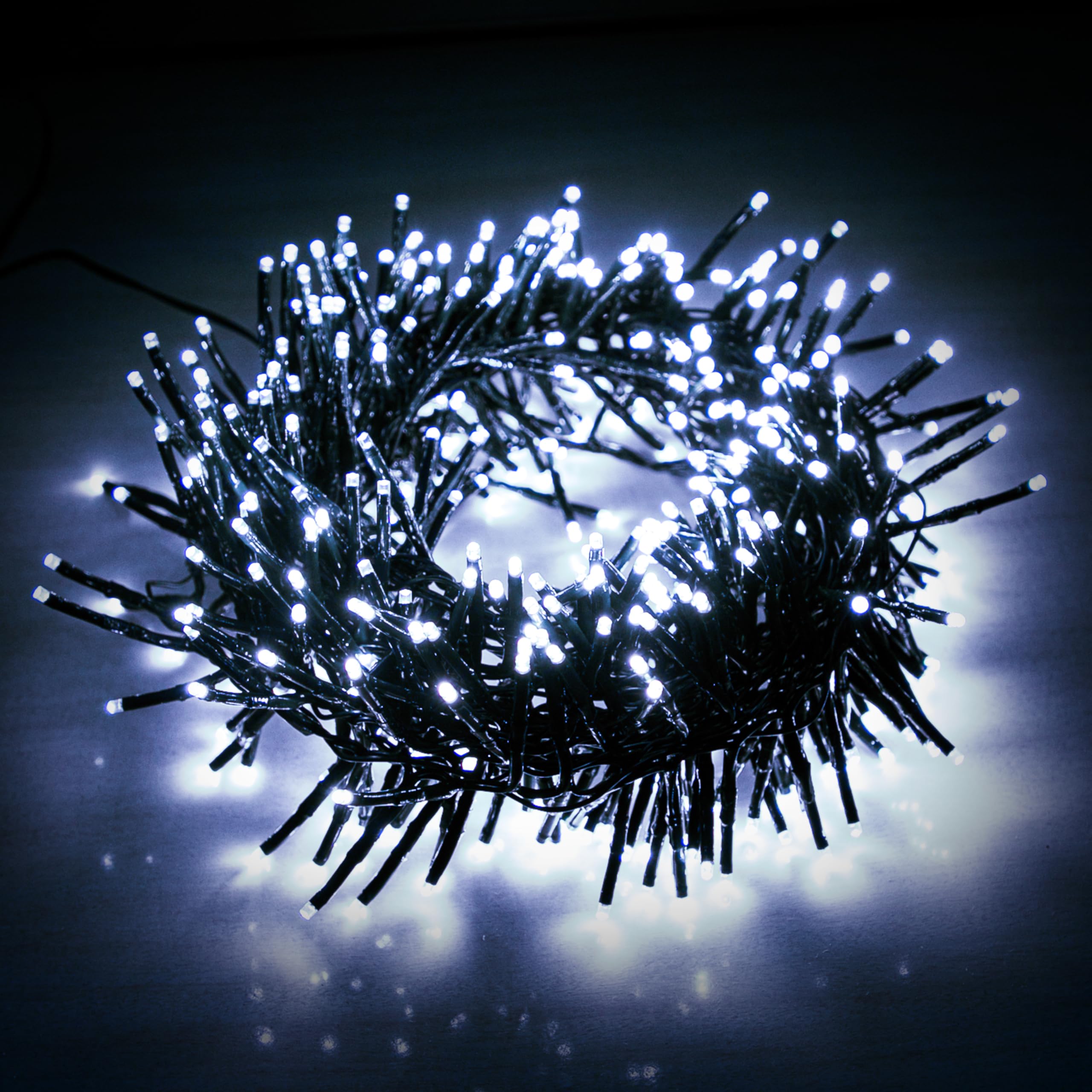 EcoNour 94Ft 1500 LED Cluster Twinkle Lights for Christmas Tree, 8 Modes String Lights for Decoration with Timer and Memory Function, Elegant Cool White Fairy Lights for Magical Home & Indoor