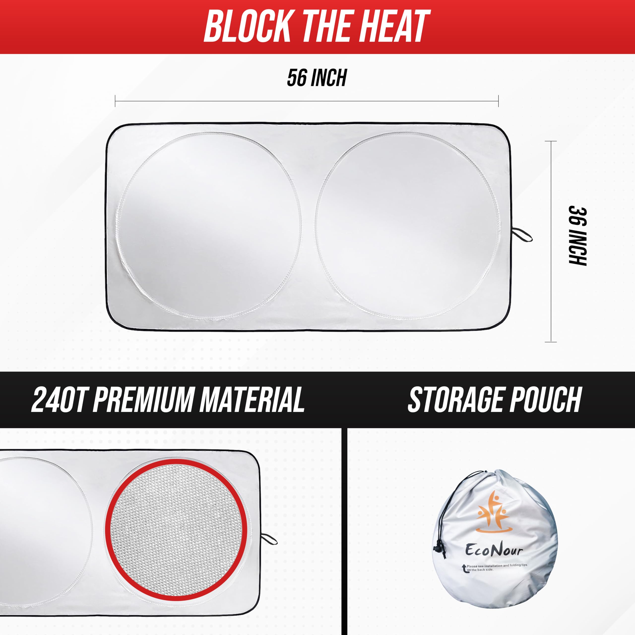 Tesla Windshield Sun Shade – Keeps Interior Cool for Tesla Model 3/Y