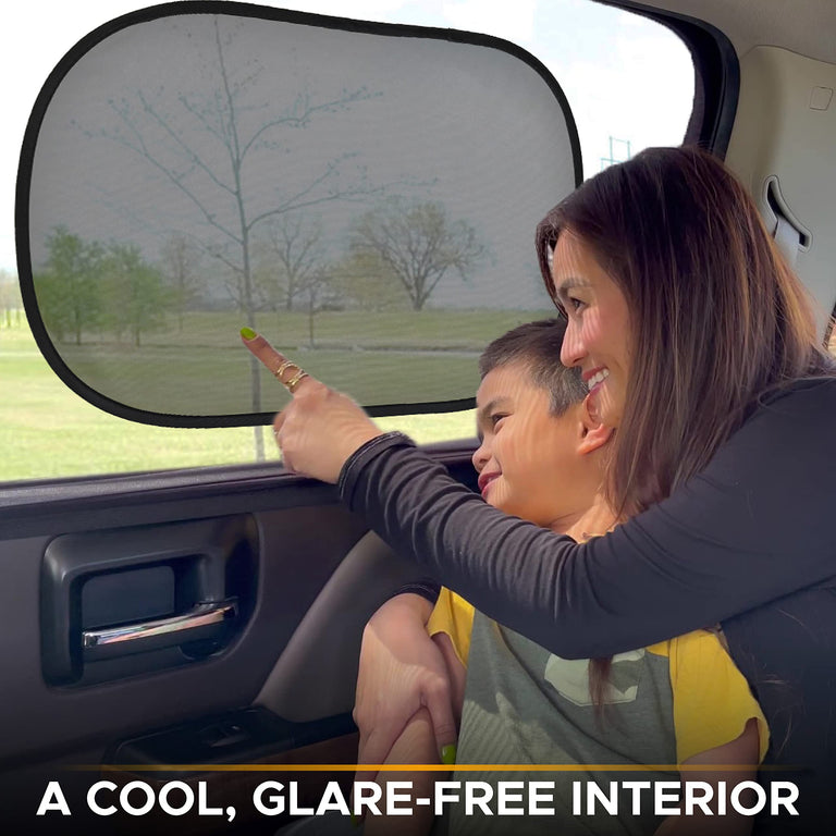 Car Window Shades for Baby (Medium, 4 Pack) | EcoNour Car Side Window Sun Protection