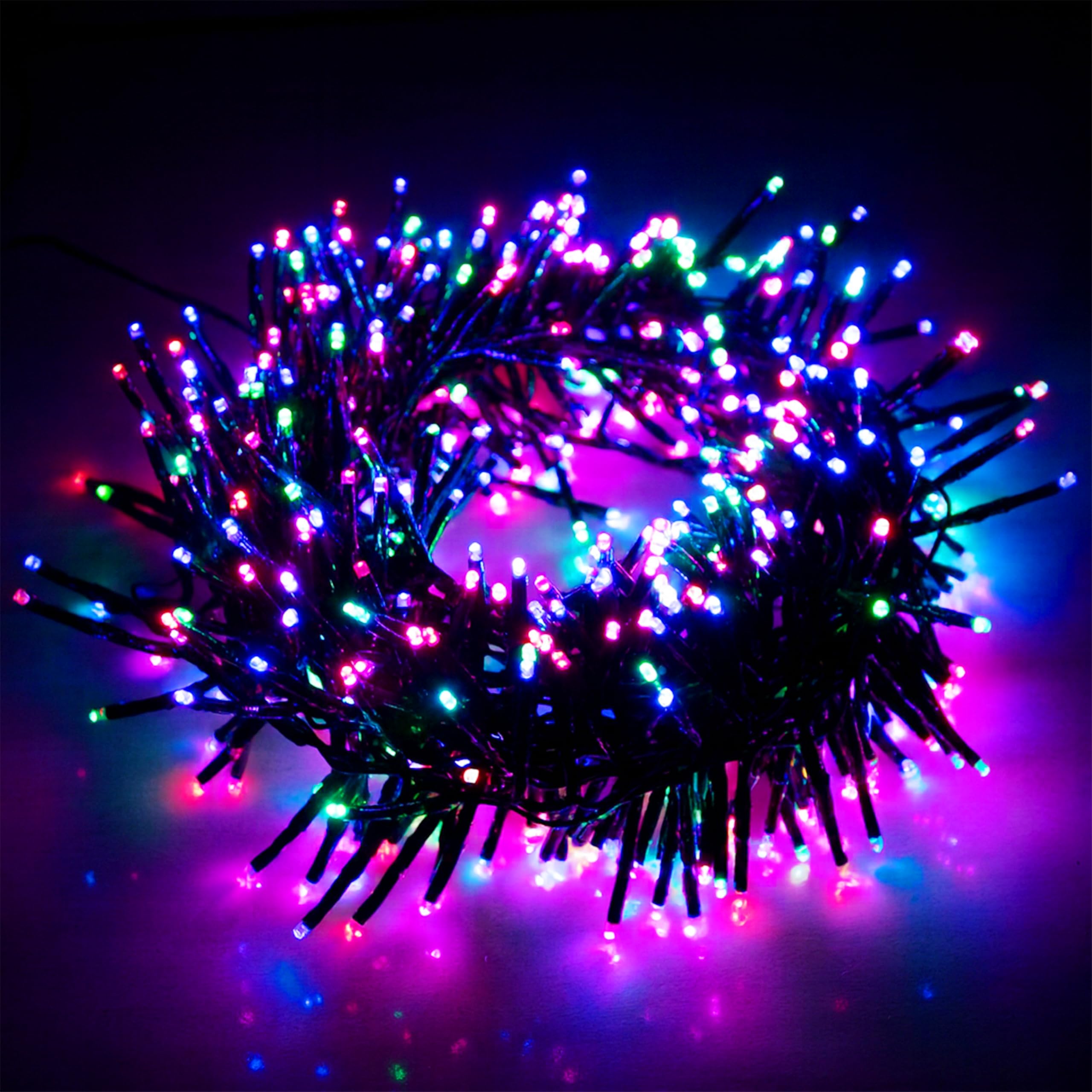 EcoNour 20Ft 480 LED Cluster Twinkle Lights for Christmas Tree, 8 Modes String Lights for Decoration with Timer and Memory Function, Ambient Warm White Fairy Lights for Magical Home & Garden Decor