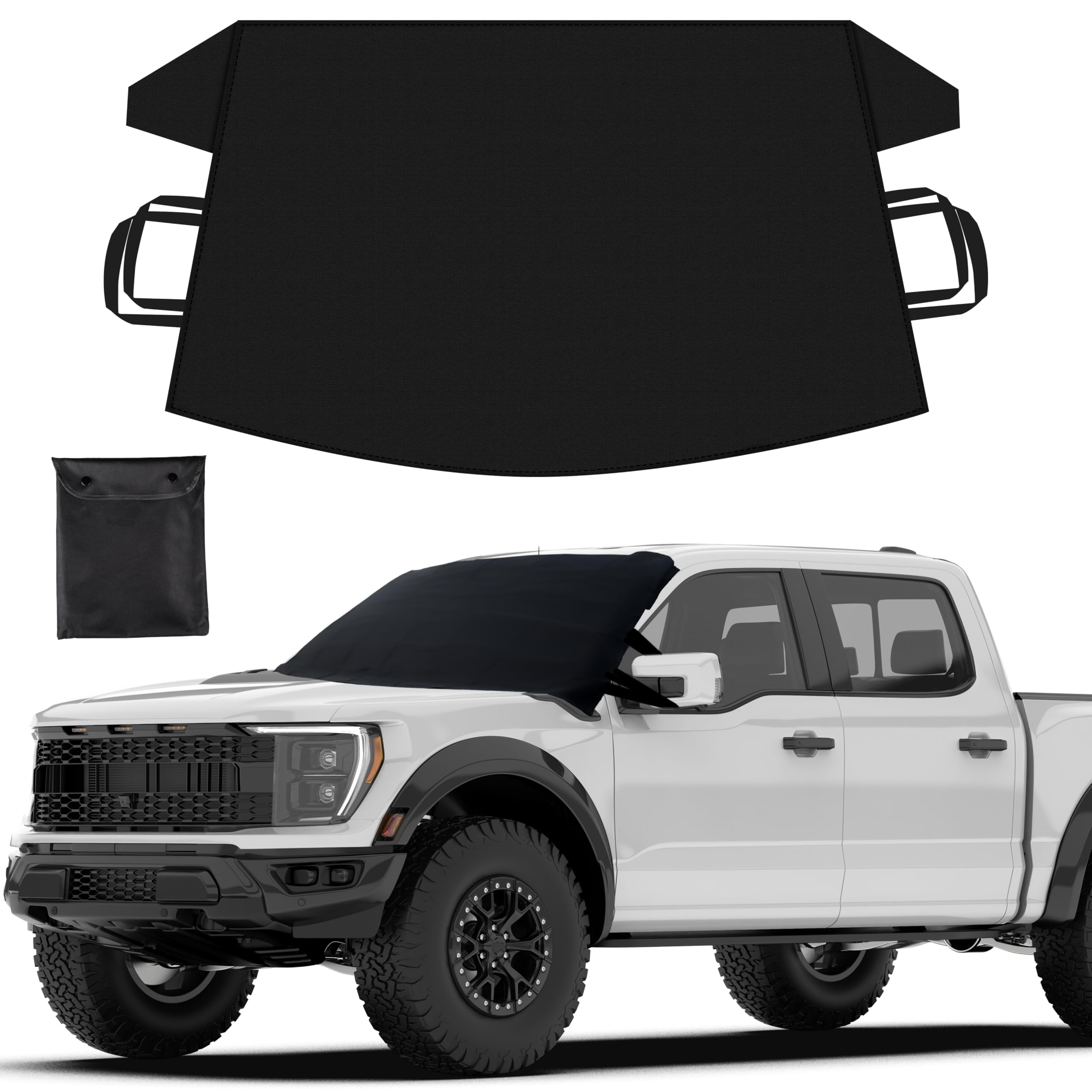 Heavy-duty Windshield Cover for Ice and Snow X-Large (74"x43") for Car, SUV, and truck.