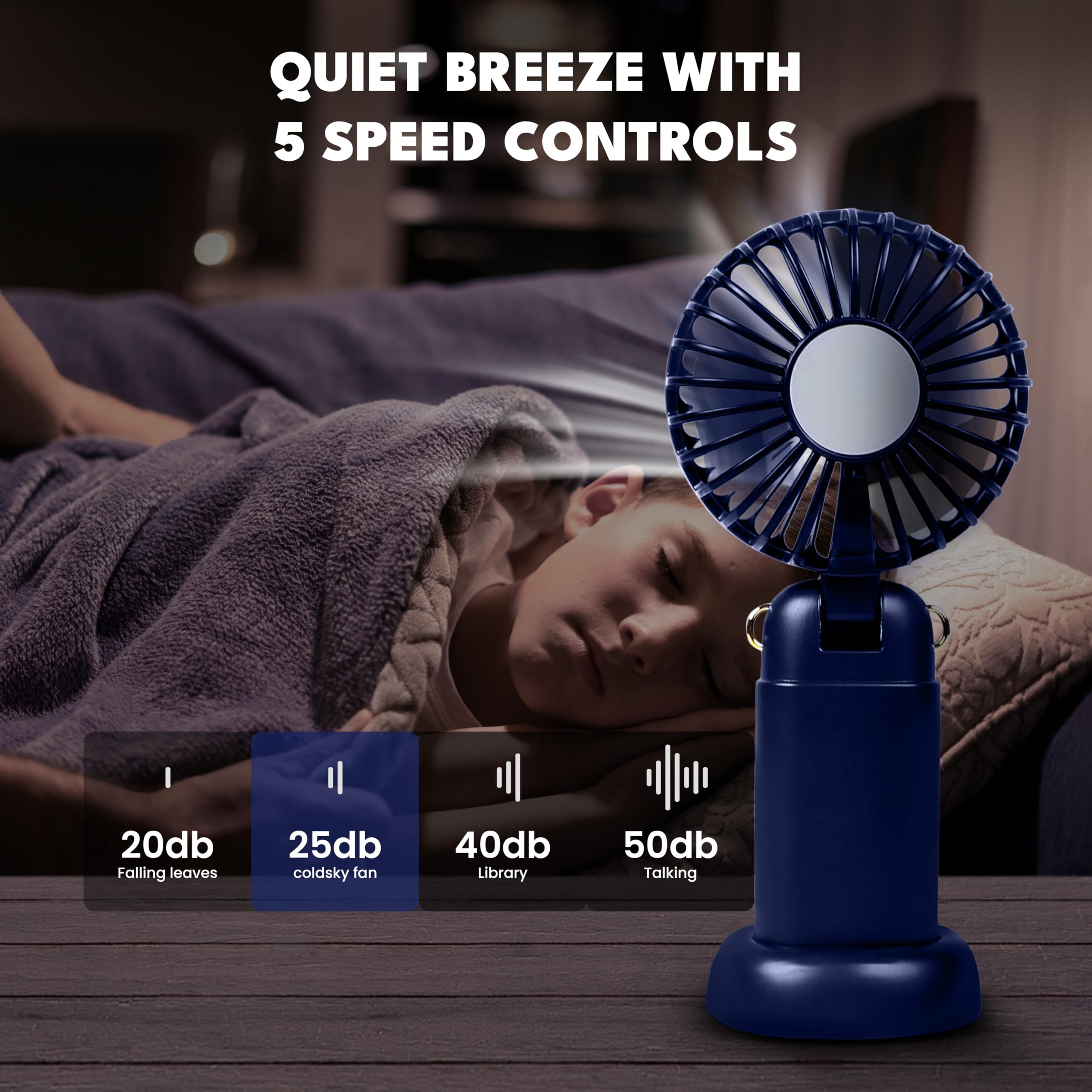 Portable Handheld Fan – EcoNour Lightweight Fan for Travel & Daily Cooling