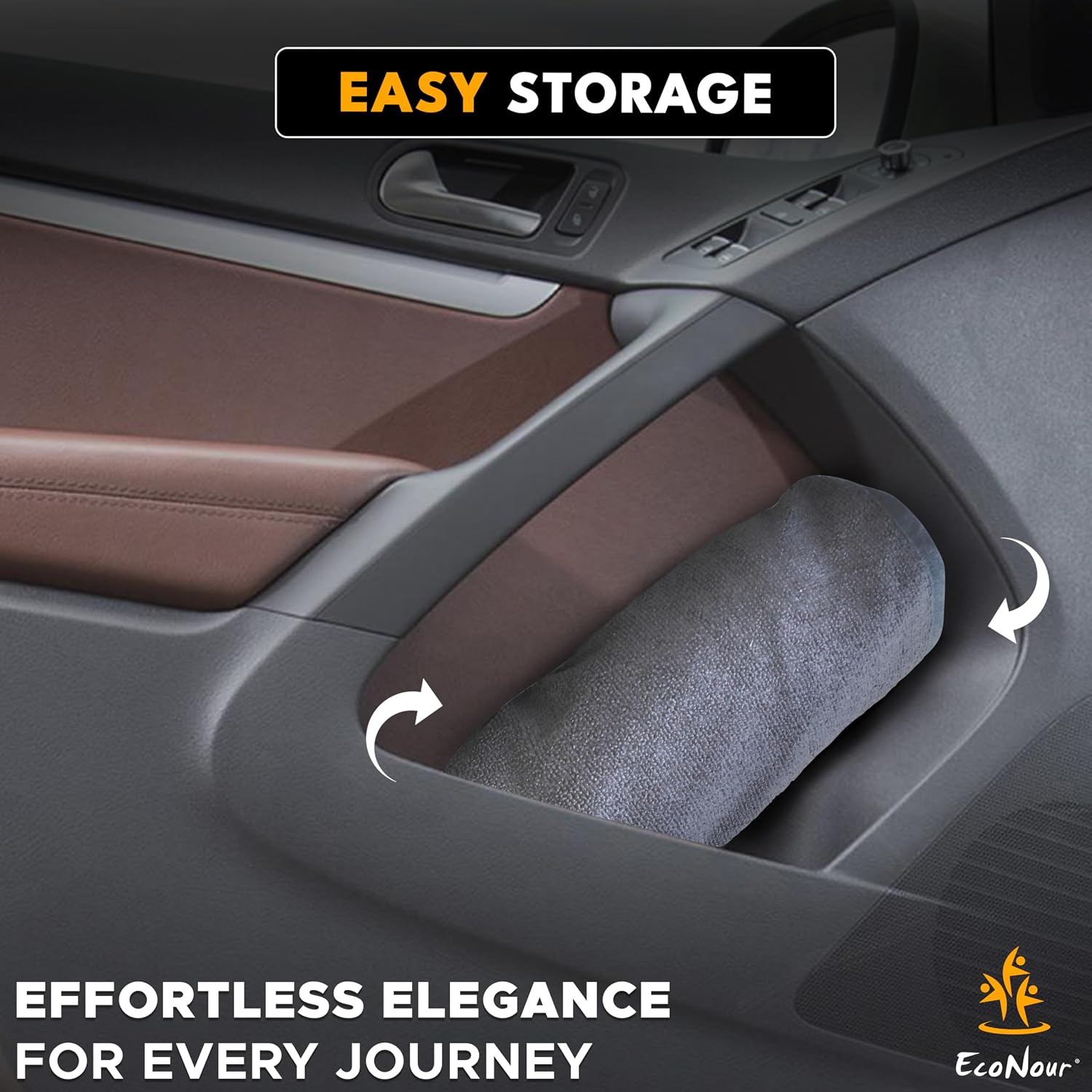EcoNour Waterproof Car Seat Cover Sweat Towel – Universal Seat Protector for Cars, Trucks, SUVs & Vans