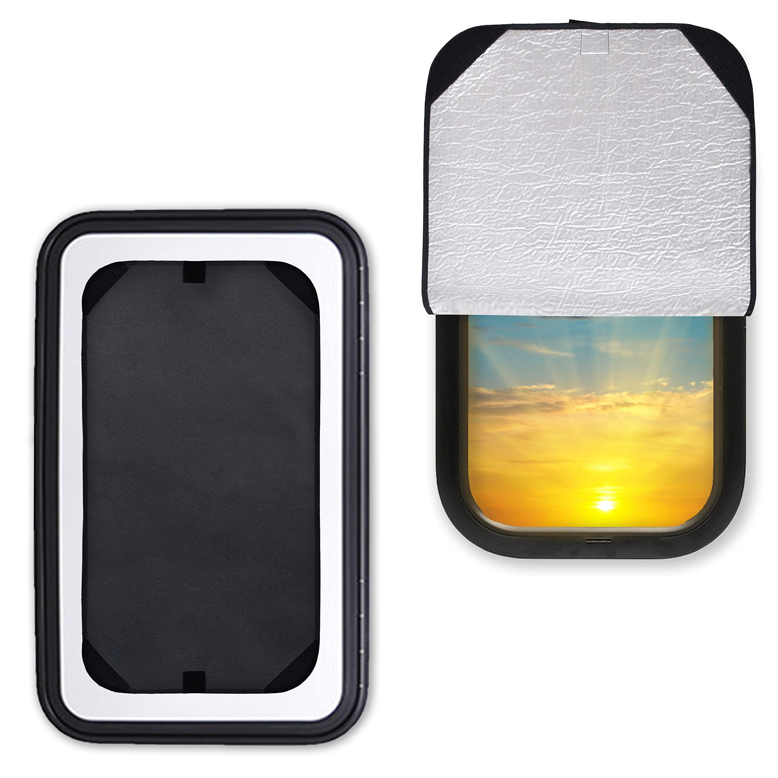 EcoNour RV Door Window Shade 2 Pack for camper trailers 16"x25"