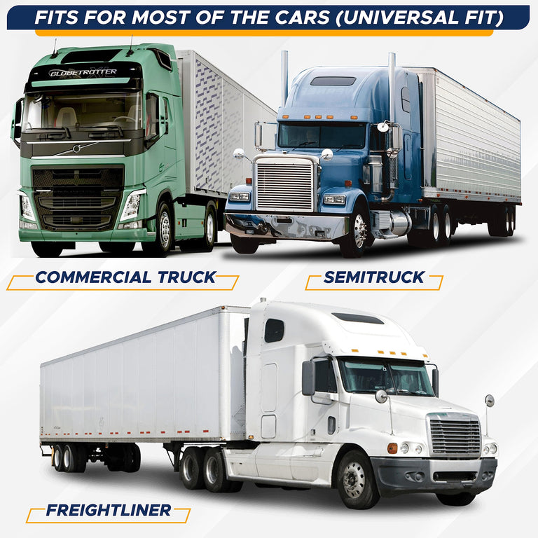 Accordion Windshield Sunshade EcoNour Protects Semi Truck Windshields