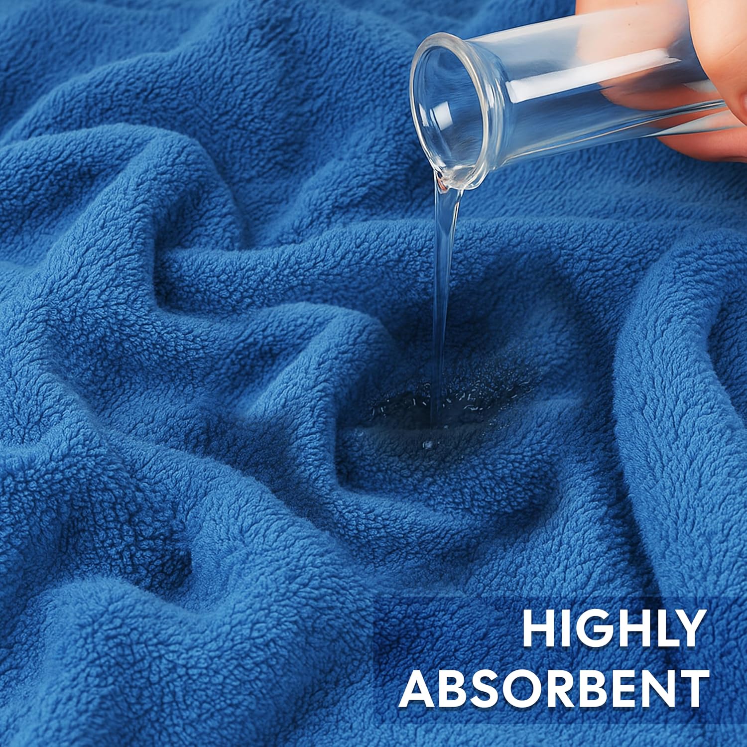 EcoNour Luxury 6-Piece Navy Blue Turkish Cotton Towel Set – 550 GSM, Ultra Soft & Absorbent