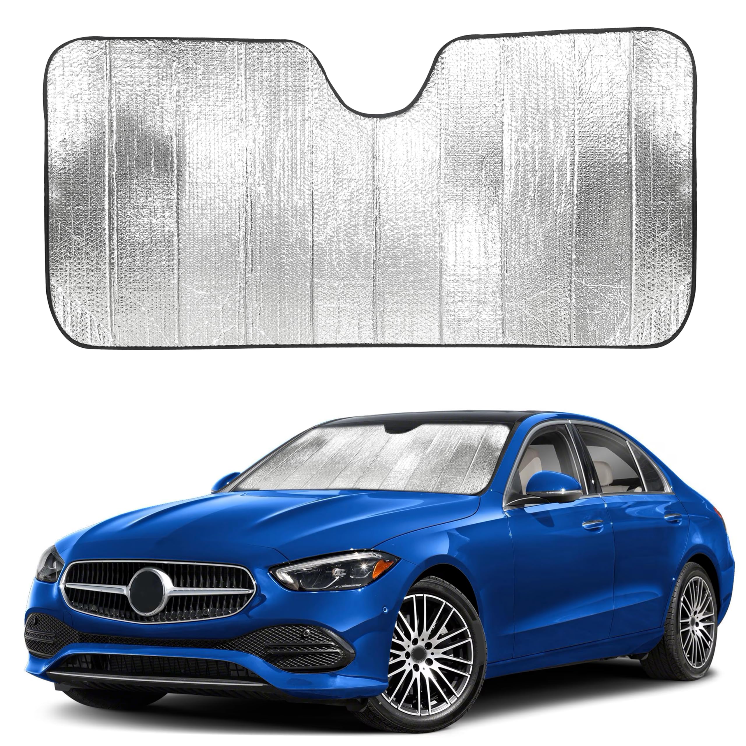Accordion Car Windshield Sunshade 26x56 EcoNour Window Shades