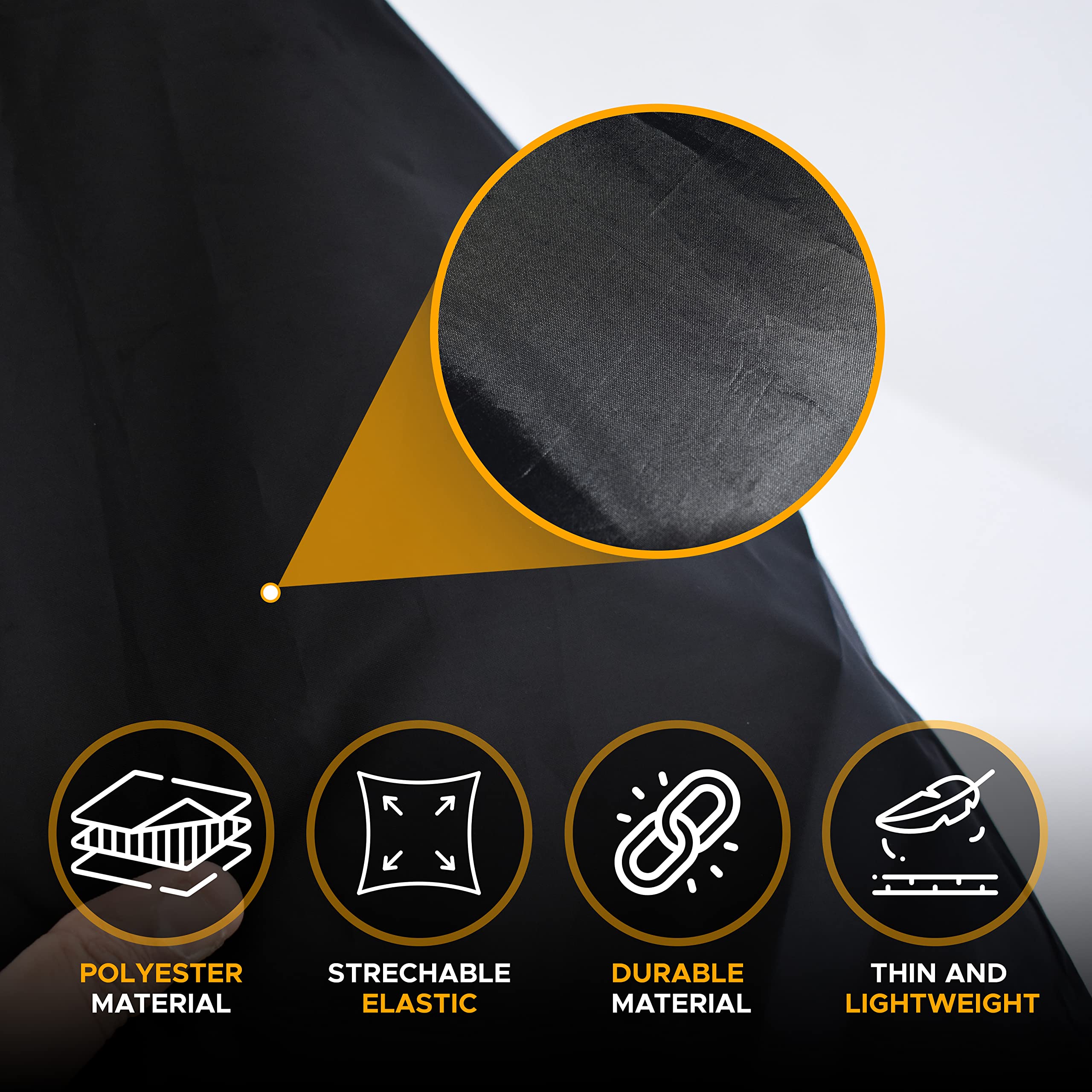 Black Car Windshield Snow Cover with Side Mirrors prevents frost buildup on windshield and mirrors.
