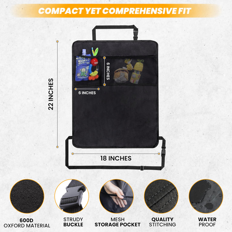 EcoNour 2-Pack Back Seat Protector – Protects car seats from mud, dirt, and scratches.