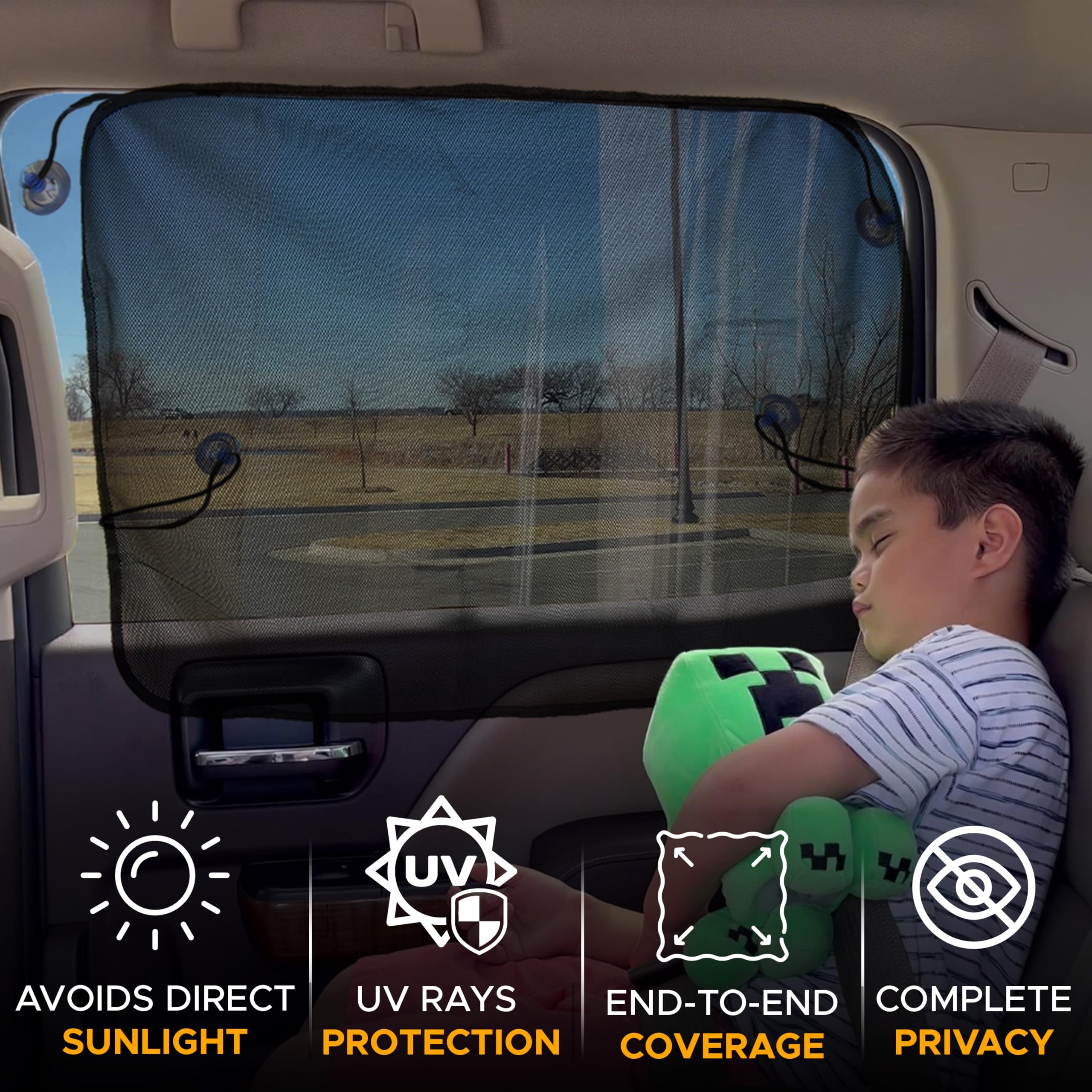 EcoNour Magnetic Car Sun Shade for Baby ensures safe and cool travel in cars and SUVs
