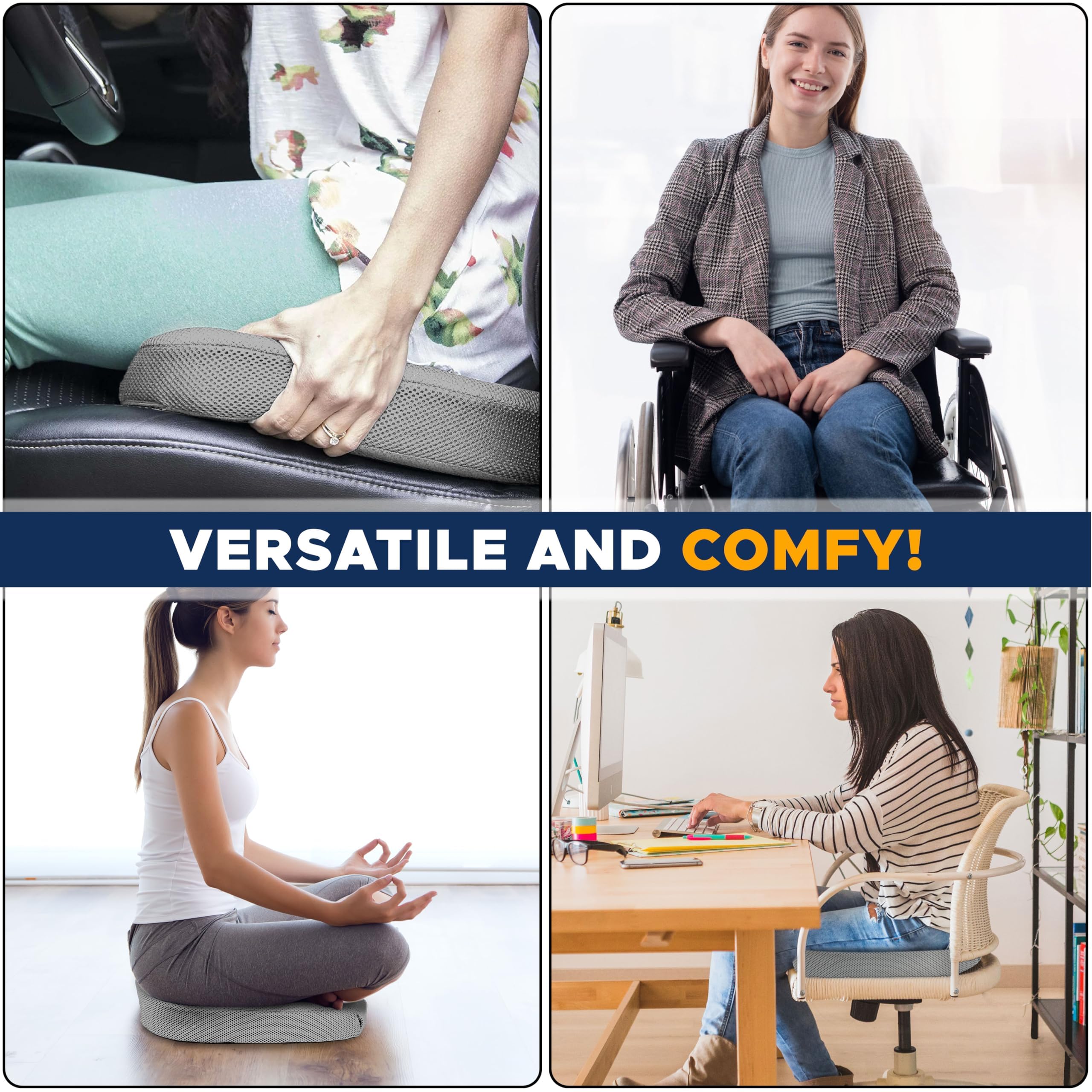 gel seat cushion EcoNour portable chair support for office and car