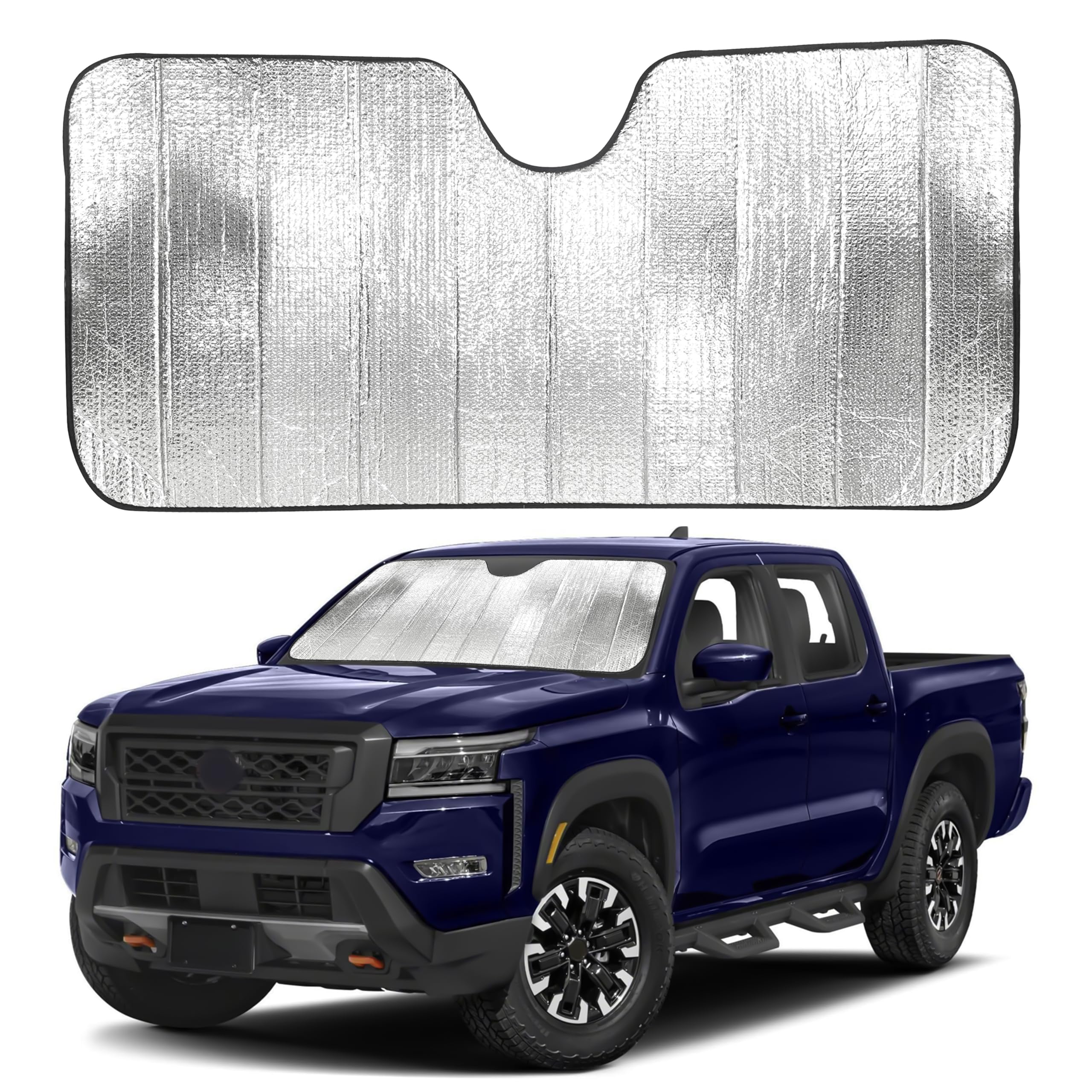 Accordion Car Windshield Sun Shade EcoNour XL for Trucks, SUVs & Pickups