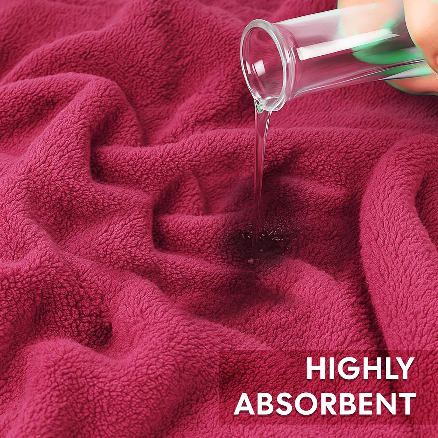 EcoNour Luxury 6-Piece Pink Turkish Cotton Bath Towel Set – 550 GSM, 100% Cotton, Ultra Soft & Highly Absorbent