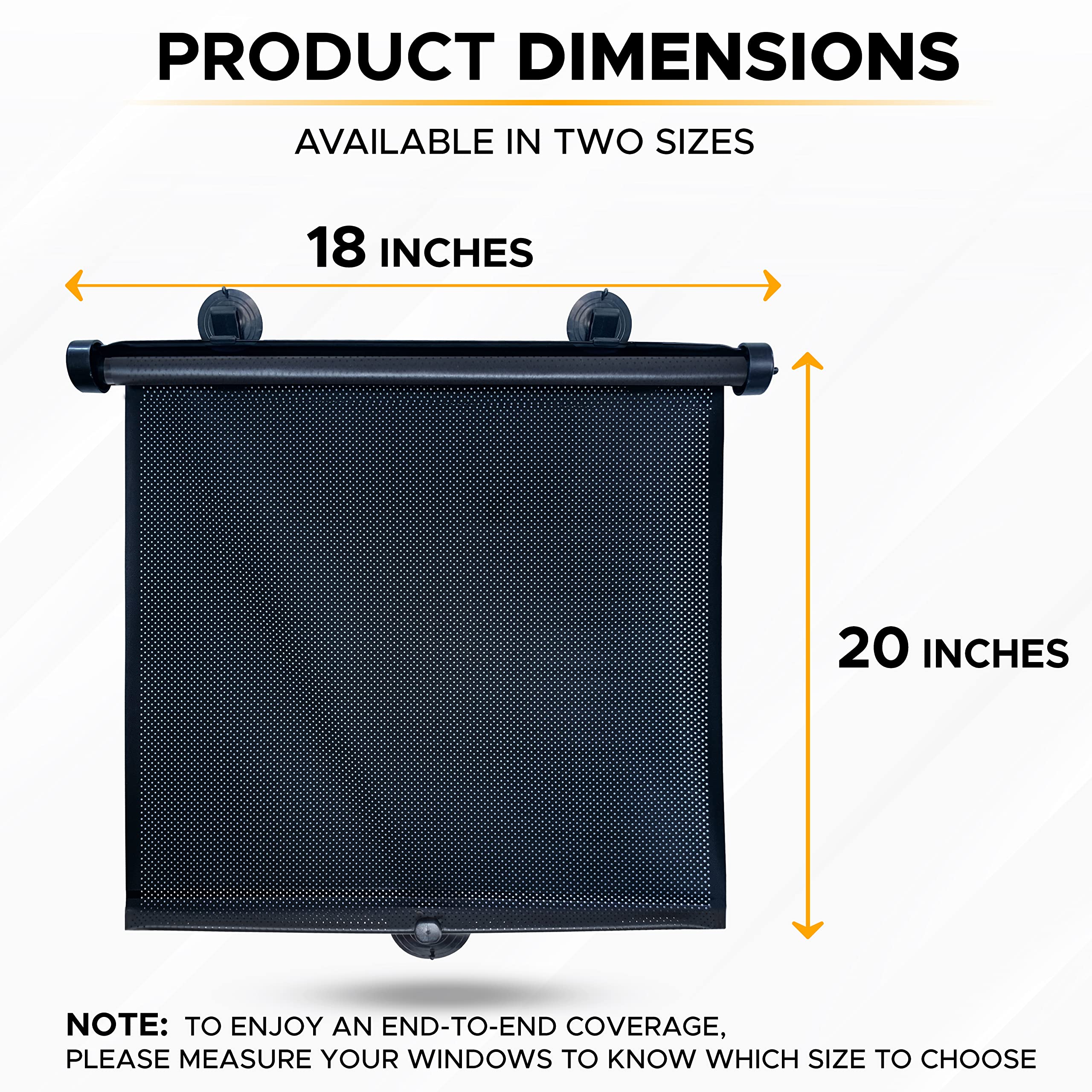 Car Window Shades – Keeps Car Interior Cool and Comfortable, 18"x20"