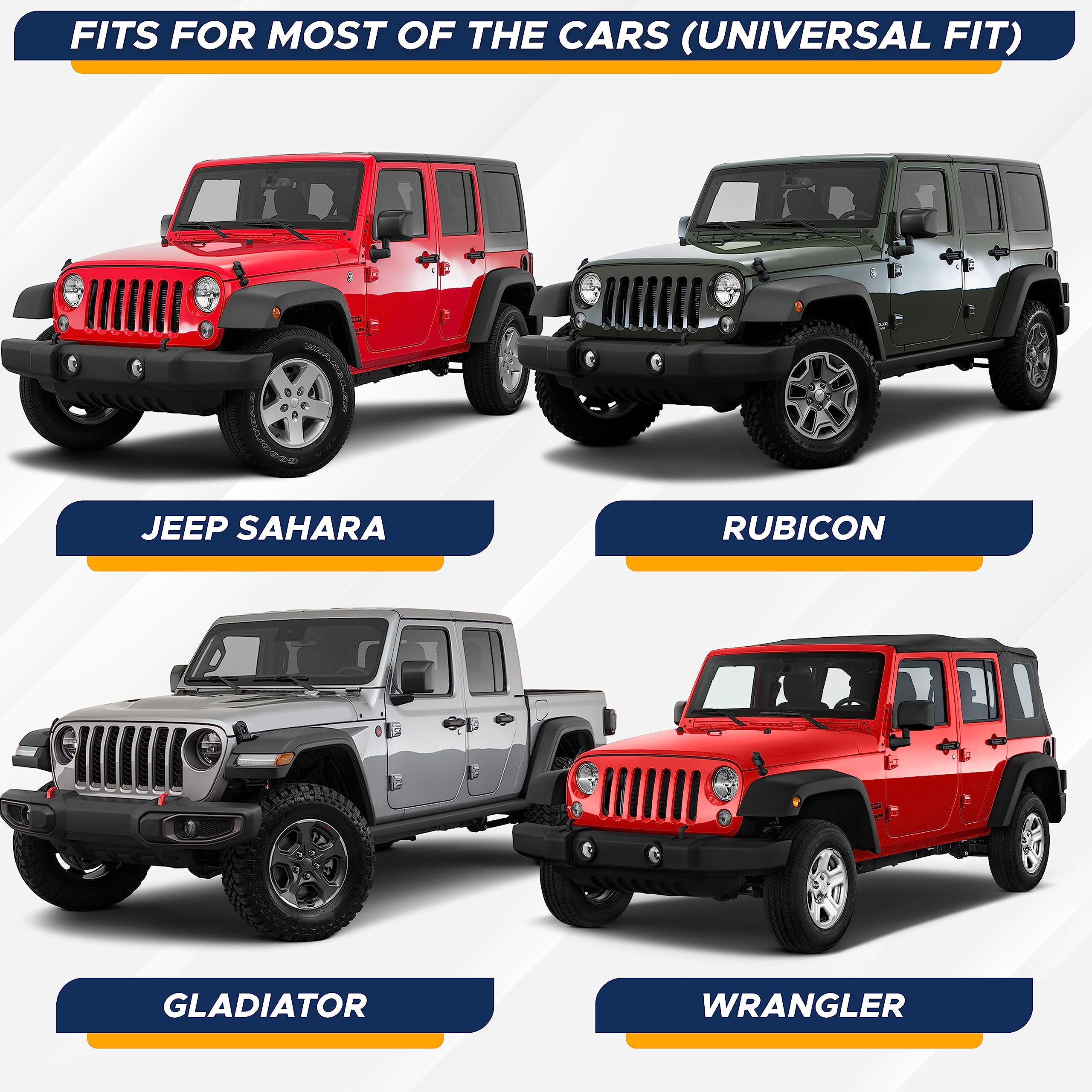 Accordion Windshield Sunshade for Jeep Wrangler EcoNour Dashboard Sun Visor XS