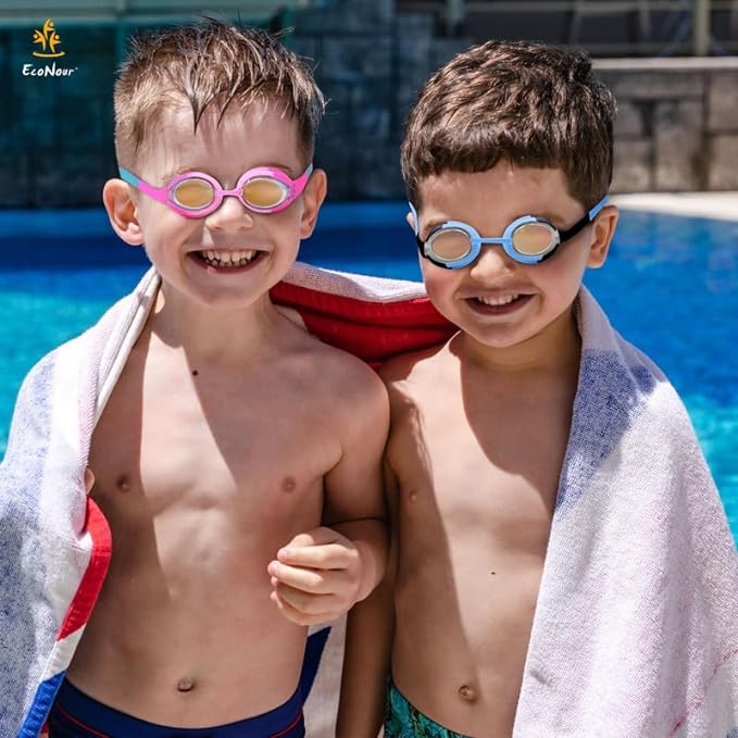 EcoNour Kids Swim Goggles with UV protection for safe outdoor swimming