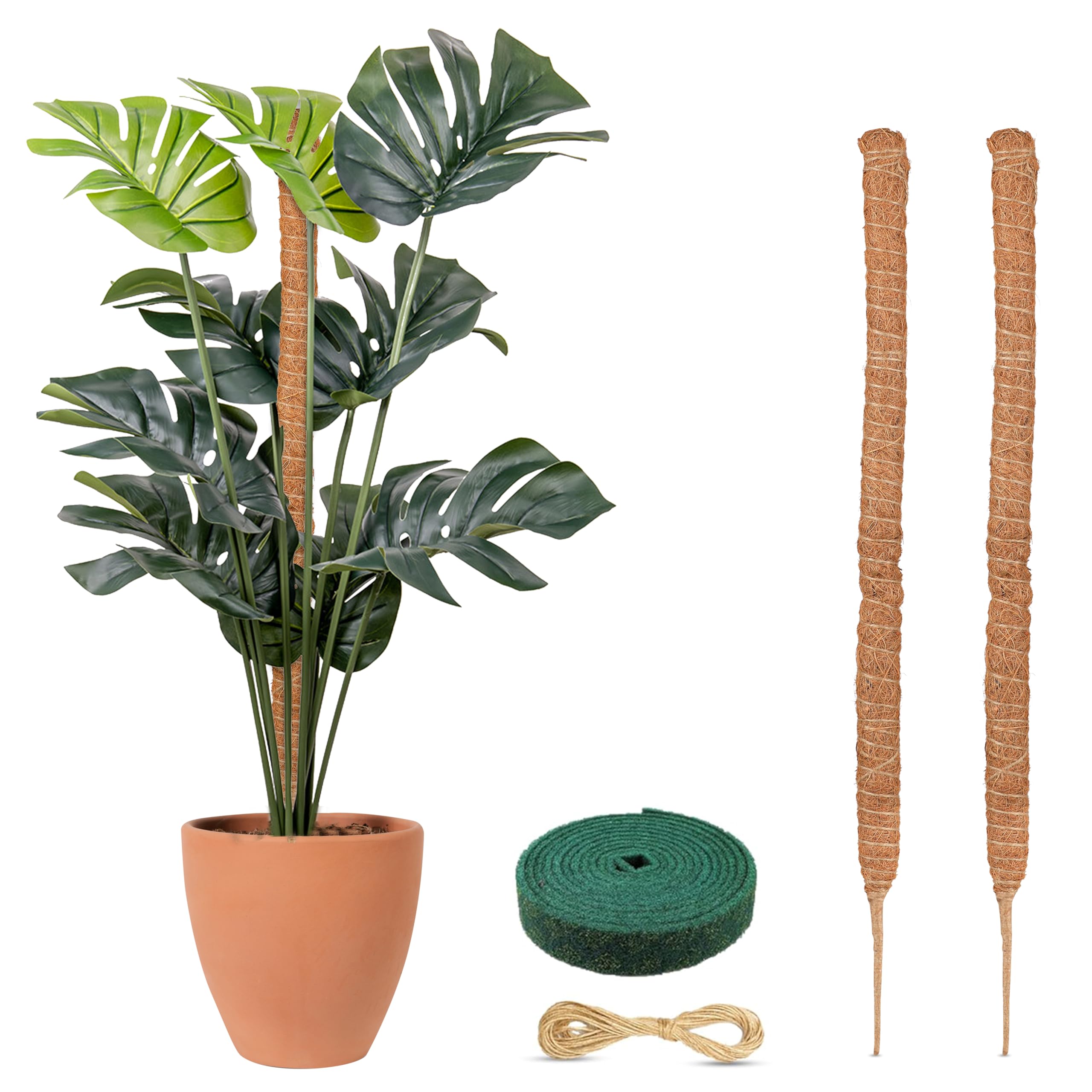 Tall Moss Pole for Plants 48 Inch 2 Pack for Monstera and Indoor Plants